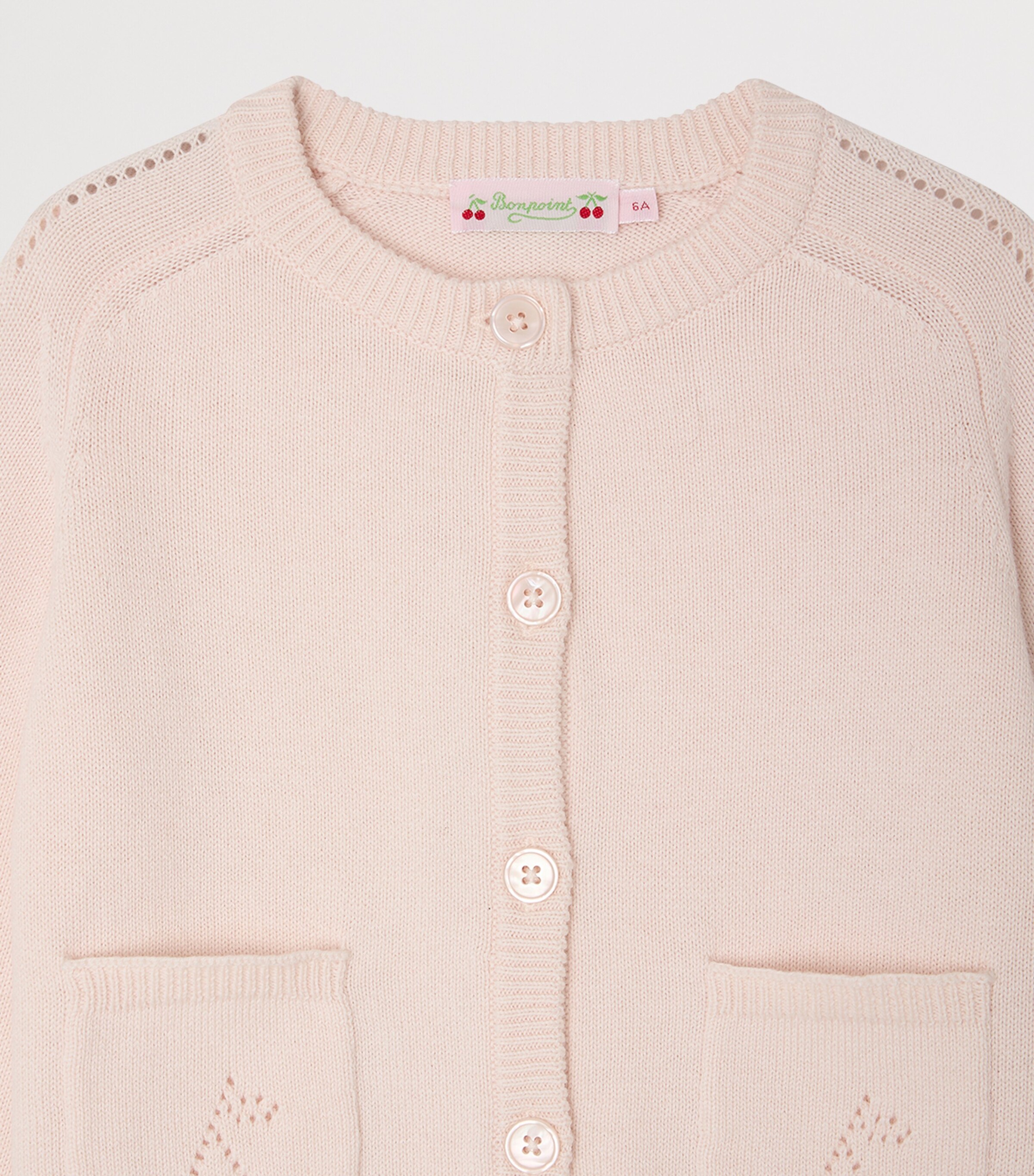 Bonpoint Cotton Elisea Cardigan (10-14 Years) Upb Rose Petale Image 3