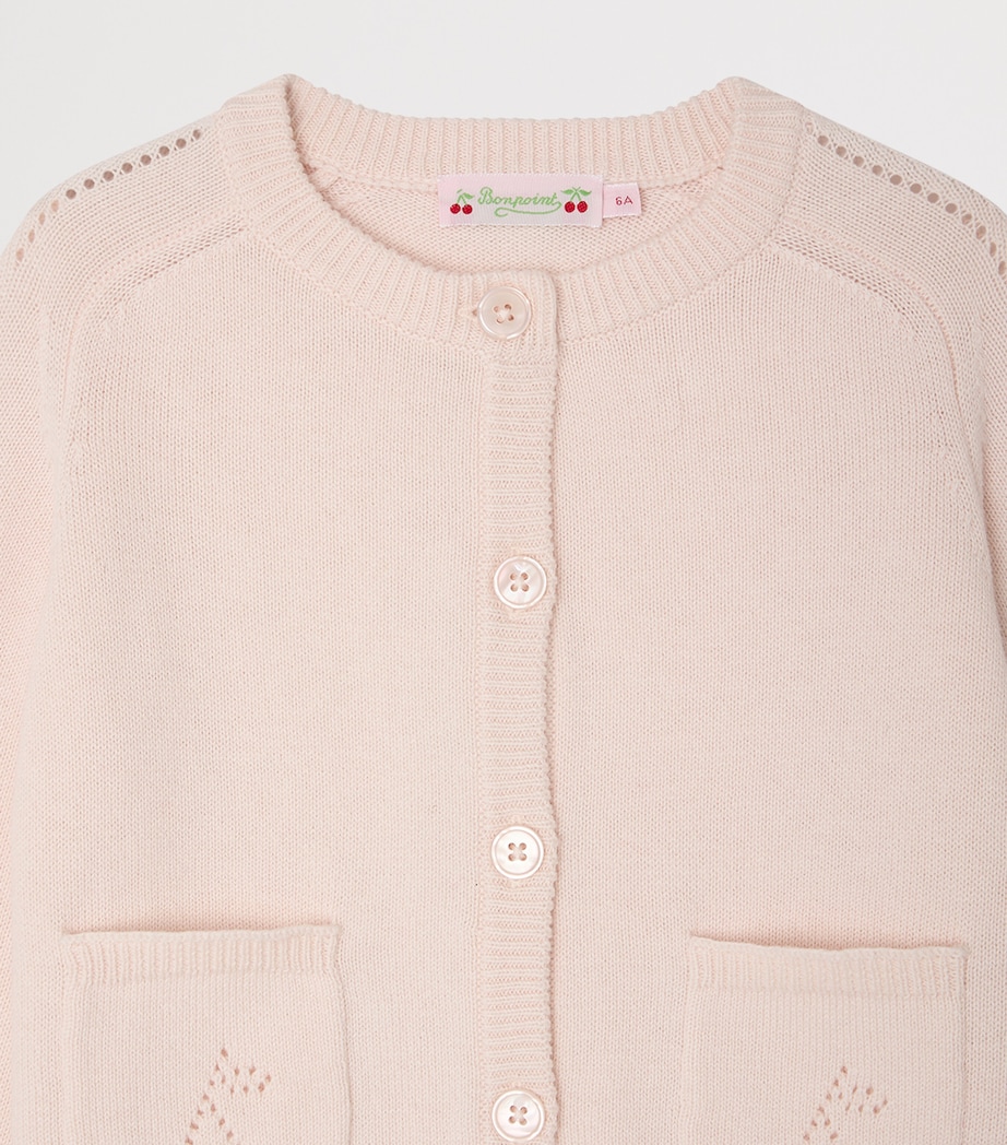 Bonpoint Cotton Elisea Cardigan (10-14 Years) Upb Rose Petale Image 3
