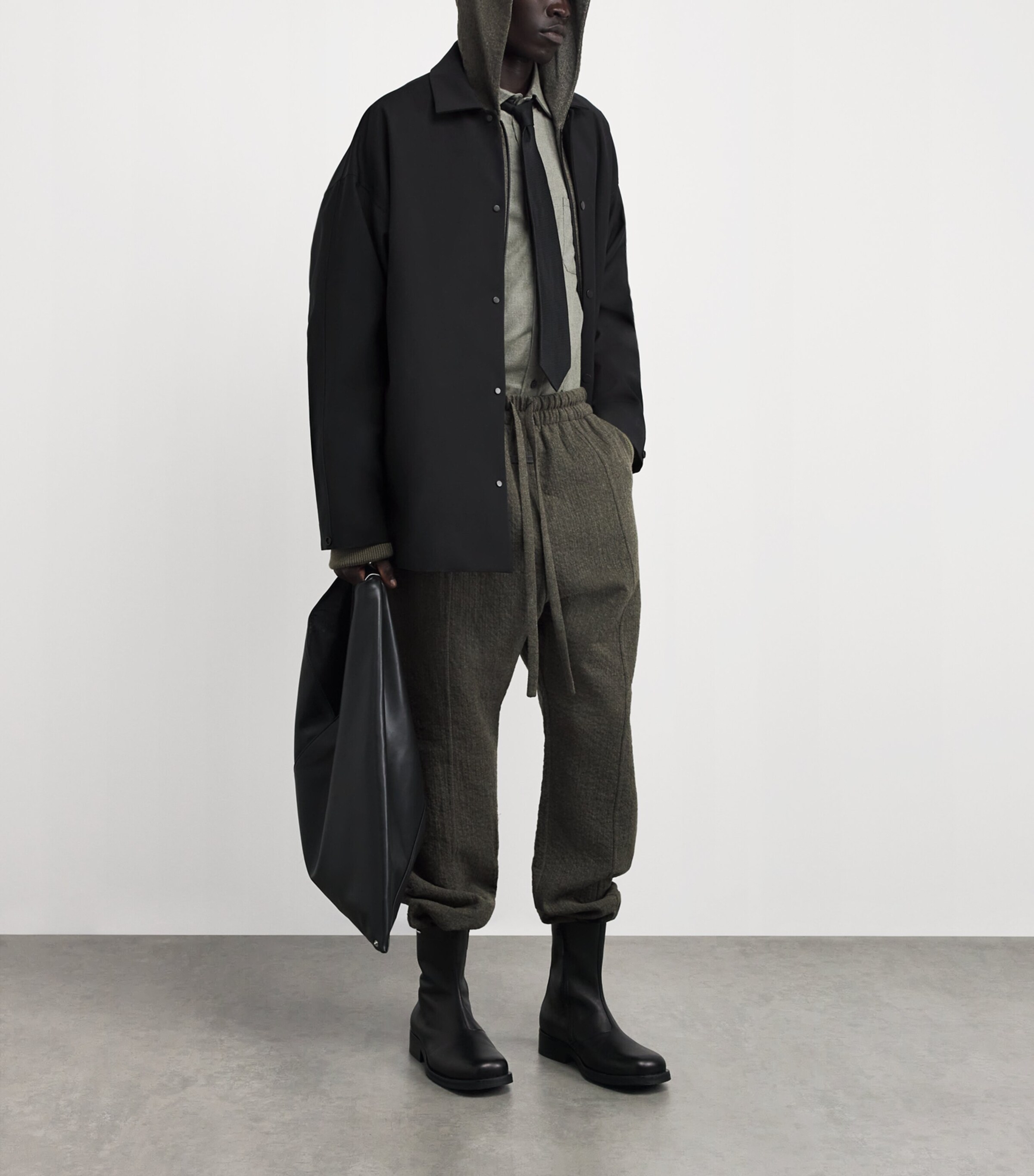 Wool-Blend Coaches Jacket BLACK Image 2