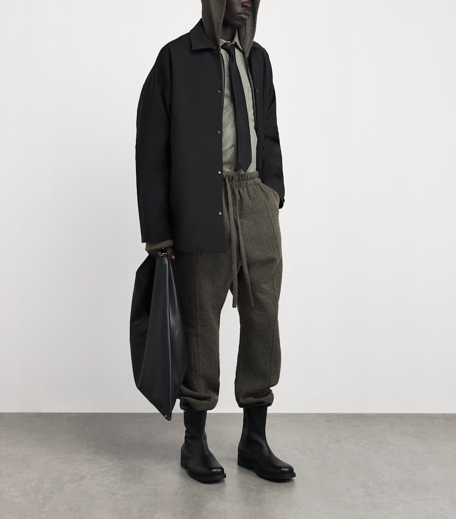 Wool-Blend Coaches Jacket BLACK Image 2