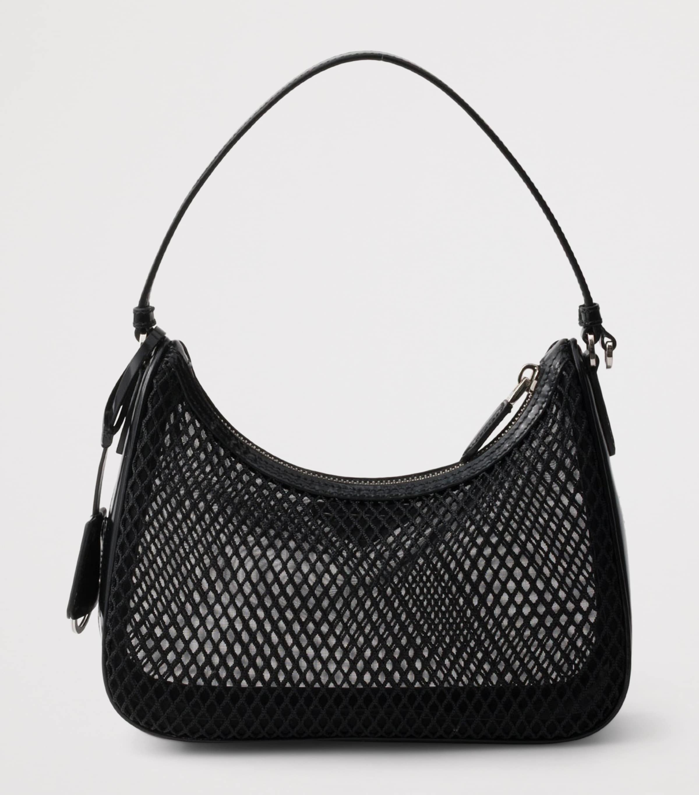 Prada Mesh Re-Edition 2005 Shoulder Bag Black Image 3