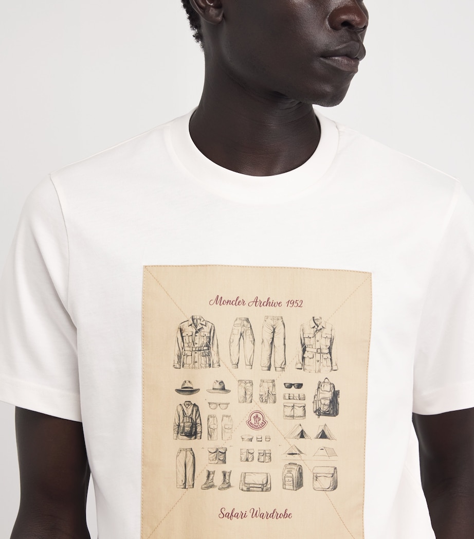 Moncler Mens Cotton Safari Print T-Shirt Image 3