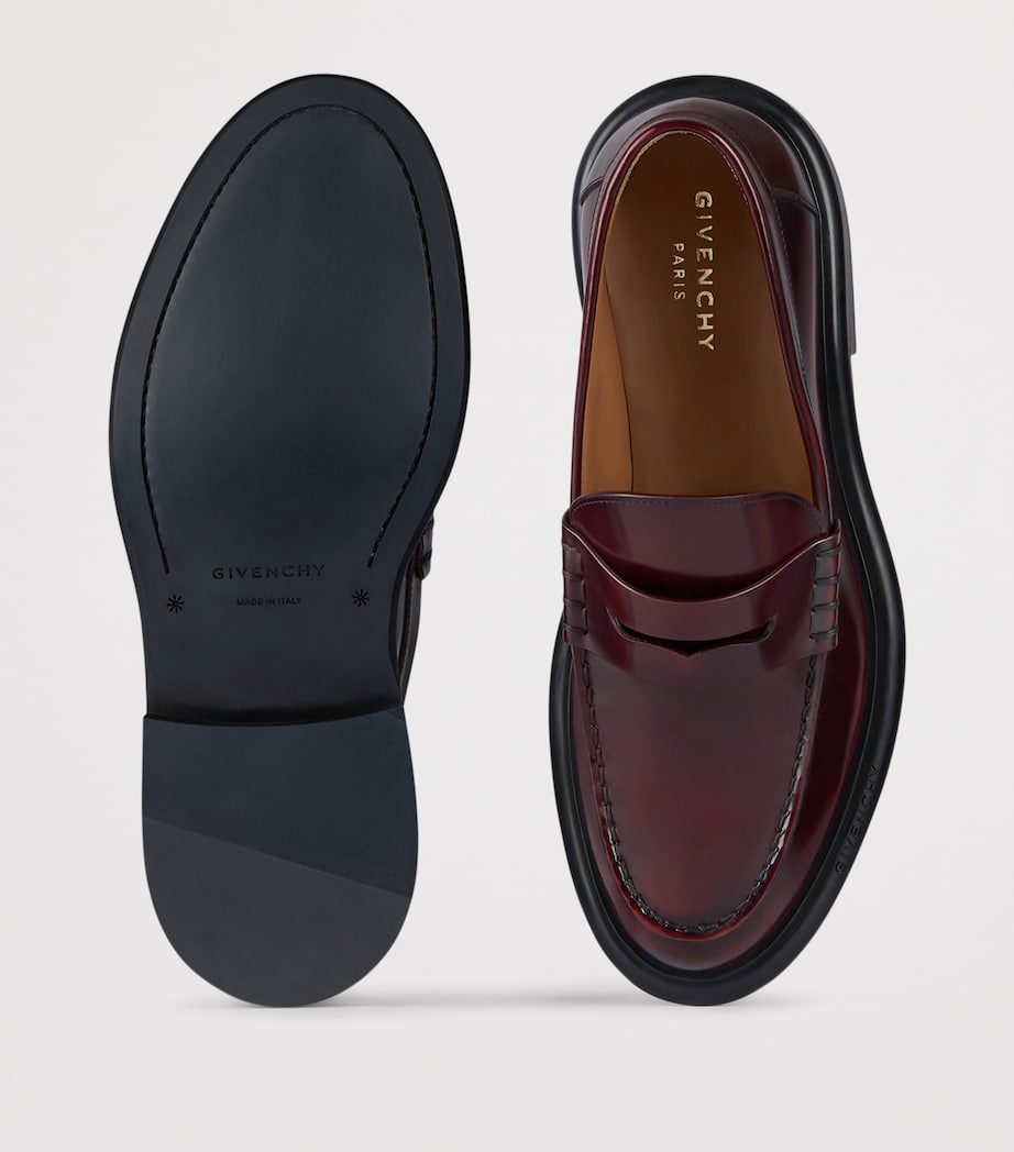 Leather Loafers BURGUNDY Image 4