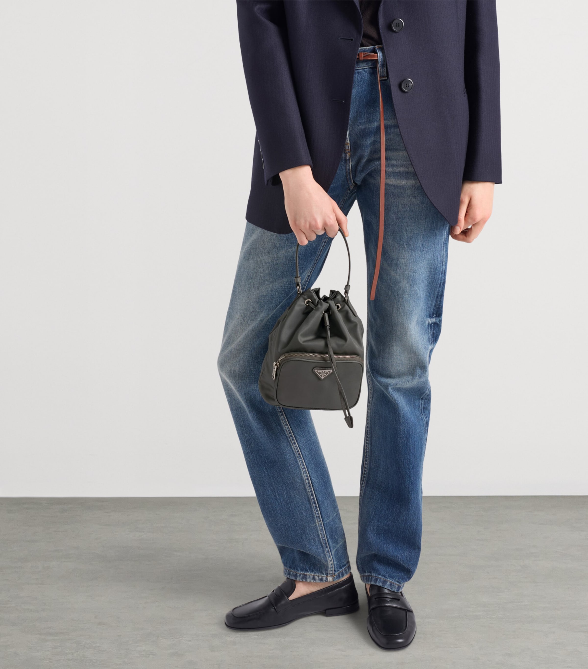 Re-Nylon Duet Bucket Bag F0ST1 Image 7