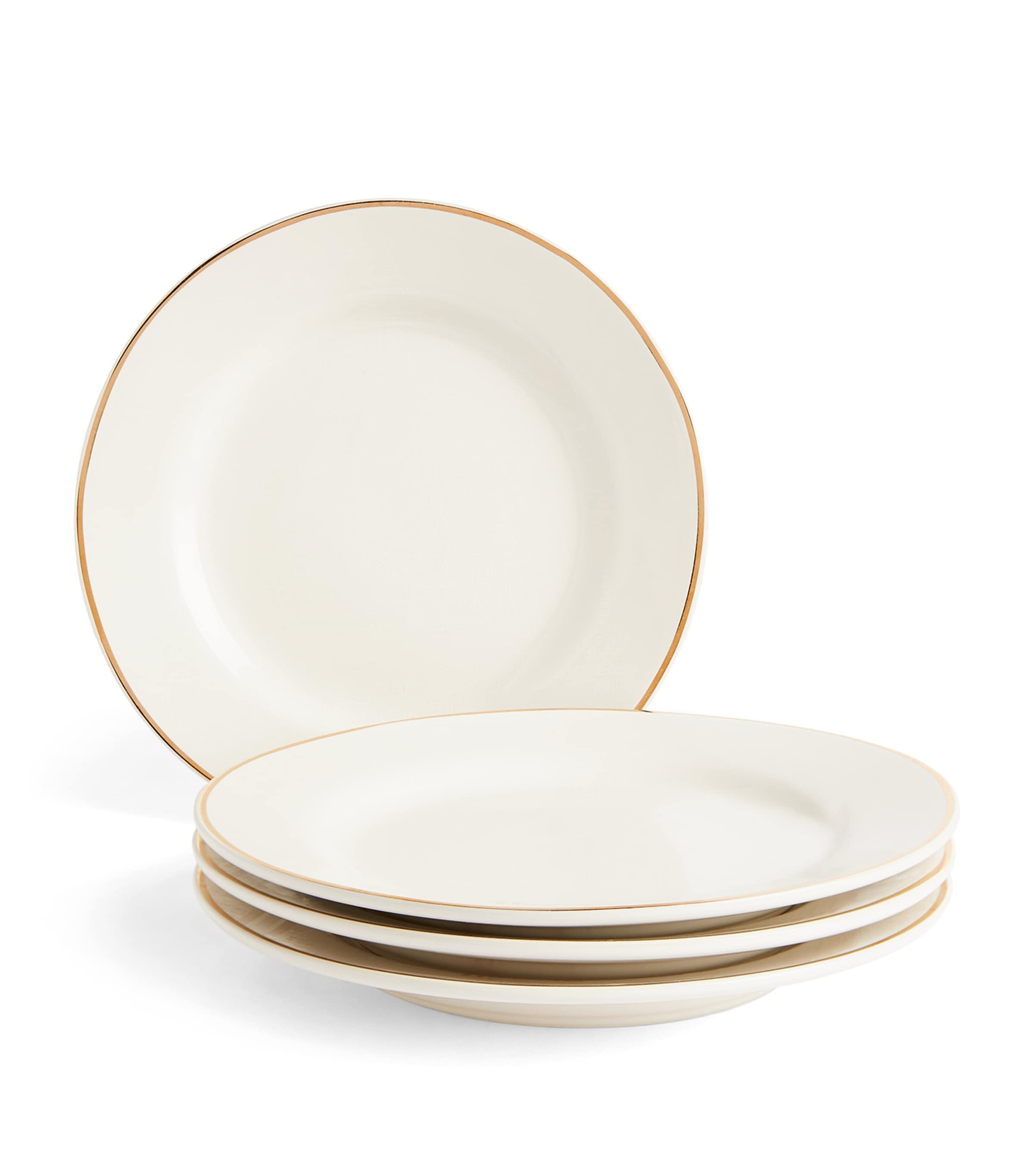 Harrods Set Of 4 Ceramic Cheese Plates In Neutral