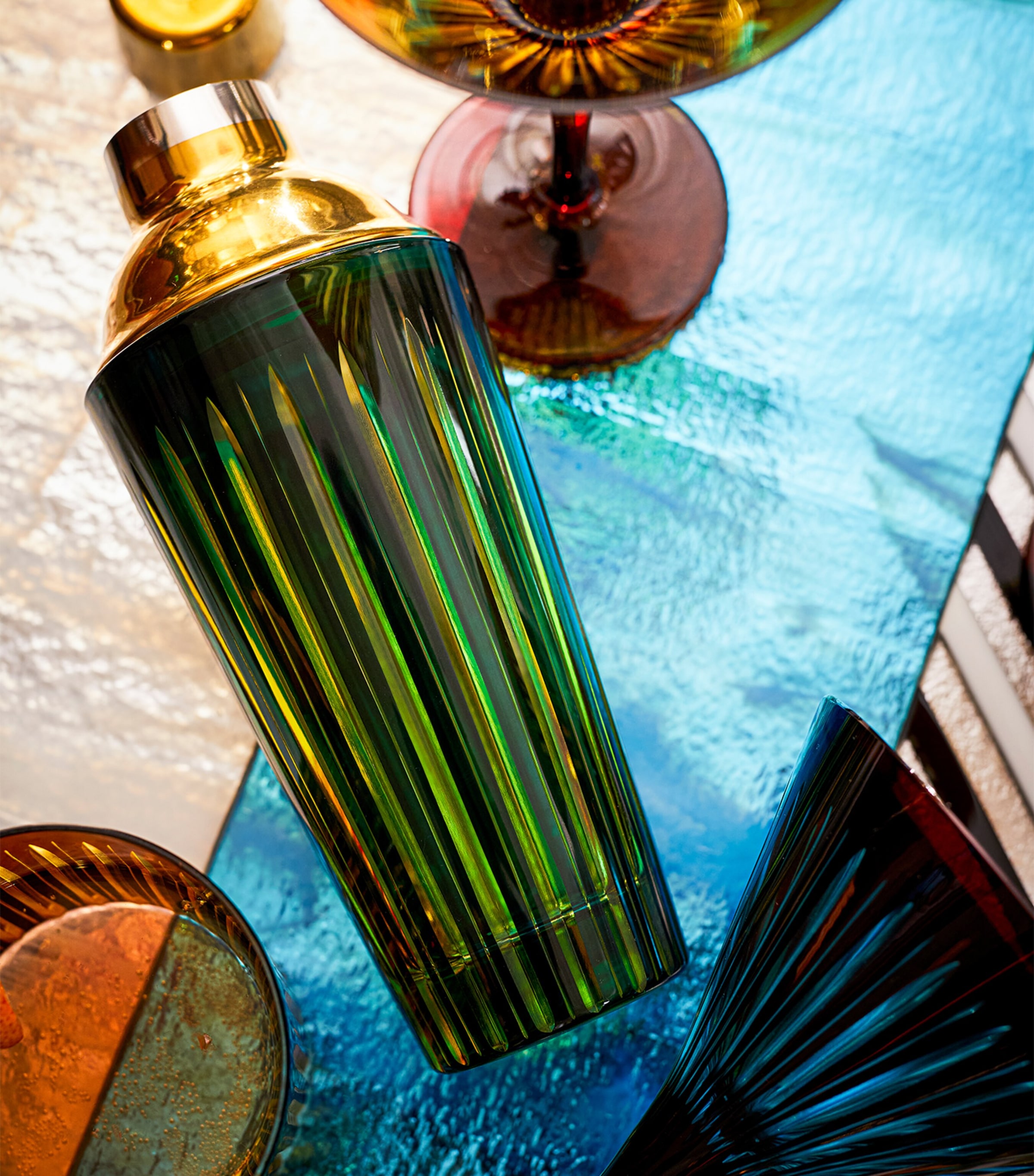 L'Objet Prism Cocktail Shaker Green Image 4