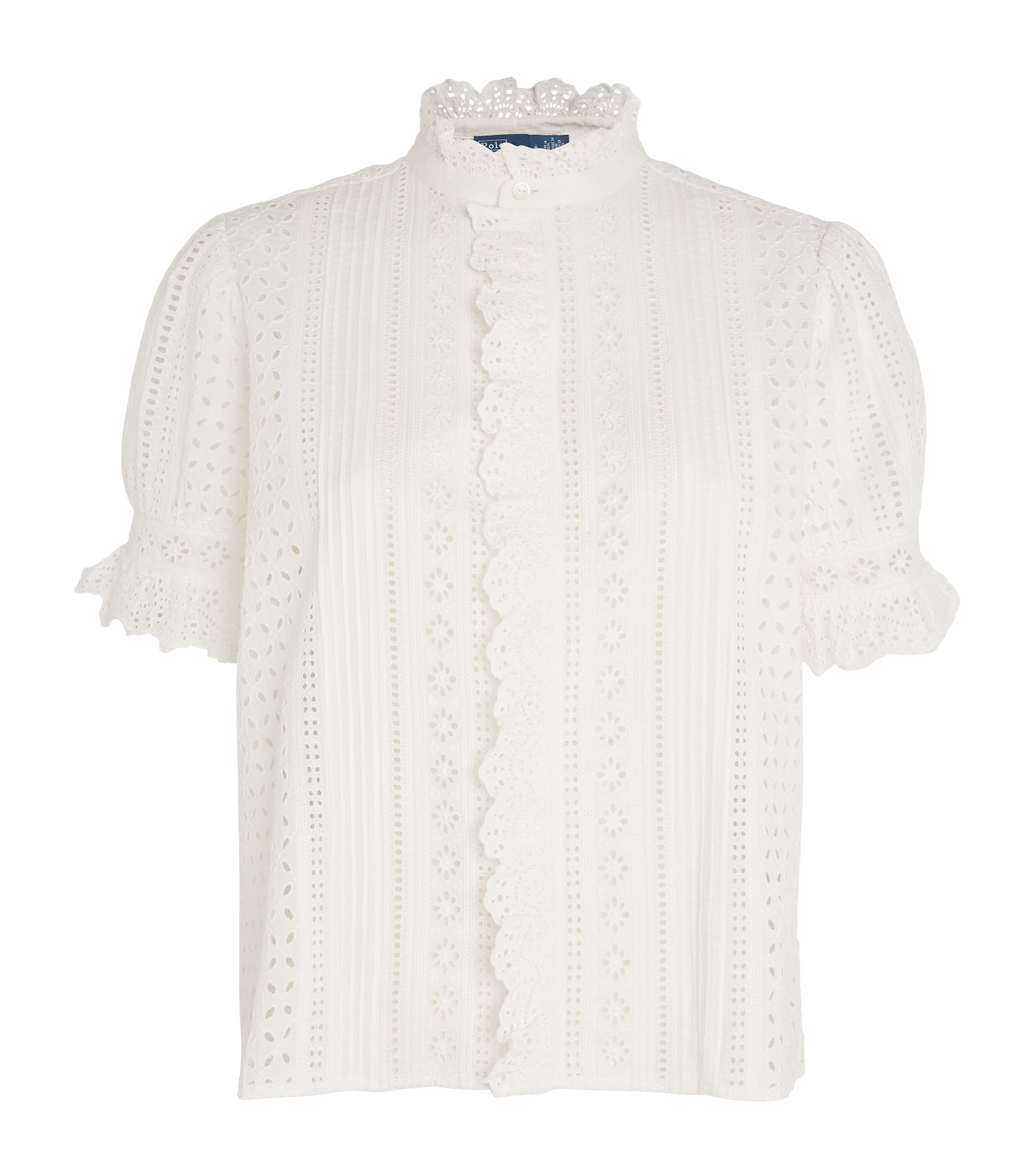 Polo Ralph Lauren Broderie Anglaise Blouse In White