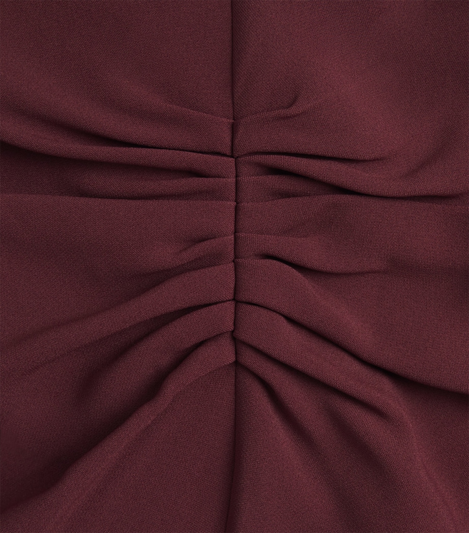 Victoria Beckham Womens Cady Bela Midi Dress Burgundy Image 6