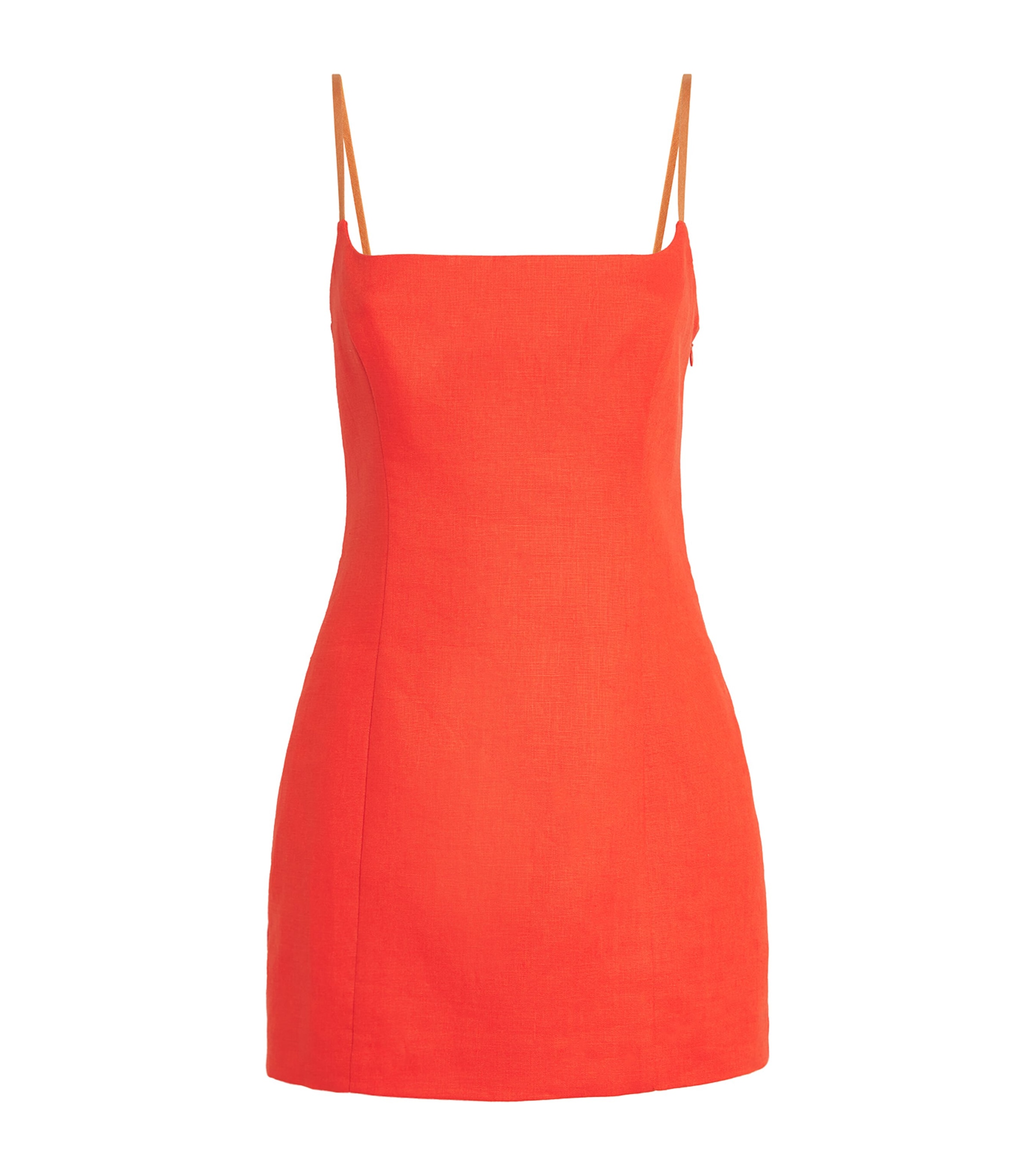 Sir Linen Panettone Mini Dress In Orange