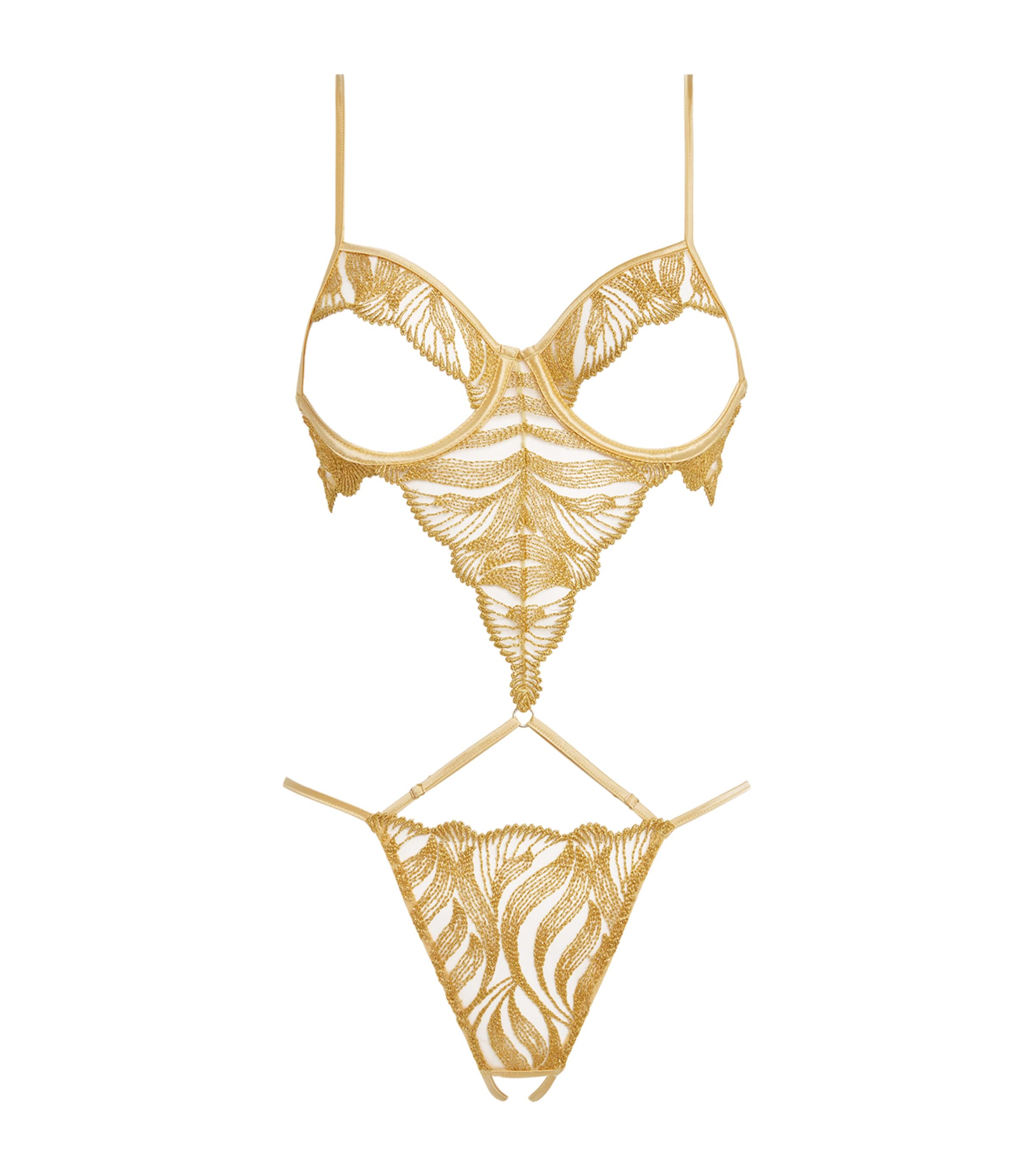Lace Open Wired Celeste Bodysuit GOLD Image 1