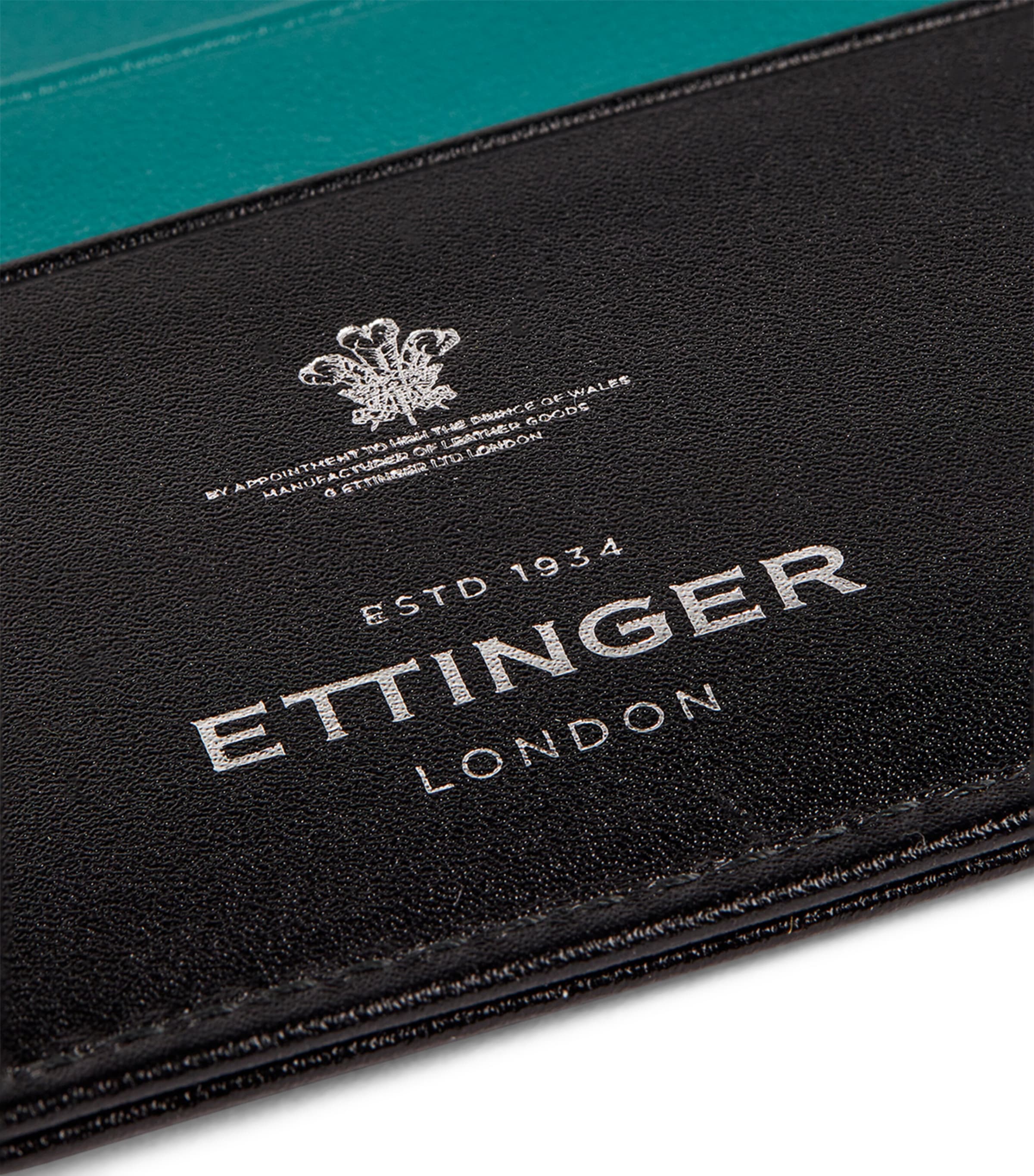 Ettinger Leather Sterling Flat Card Holder Turquoise Image 3