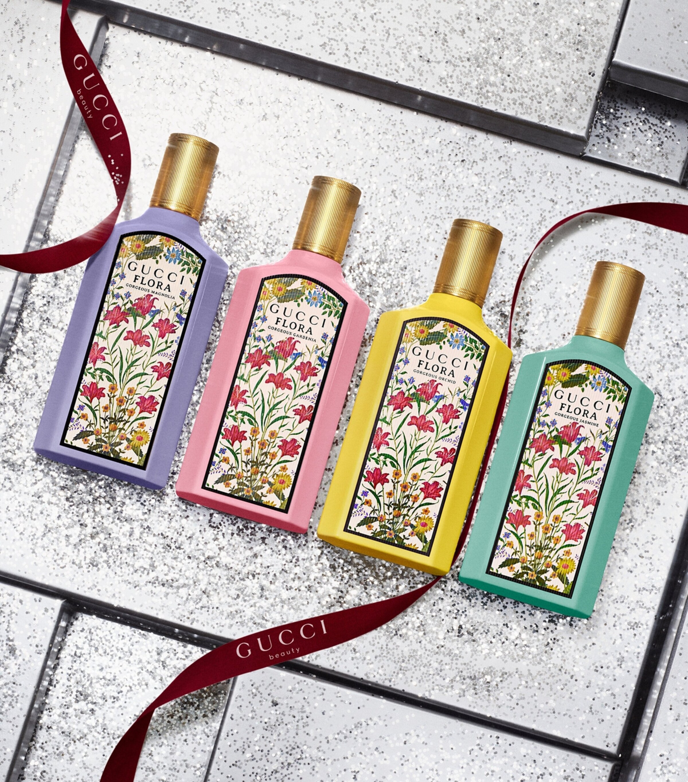 GUCCI FLORA ORCHID 100ml セット Gucci Flora Gorgeous Magnolia 3 Piece Gift Set for Ladies