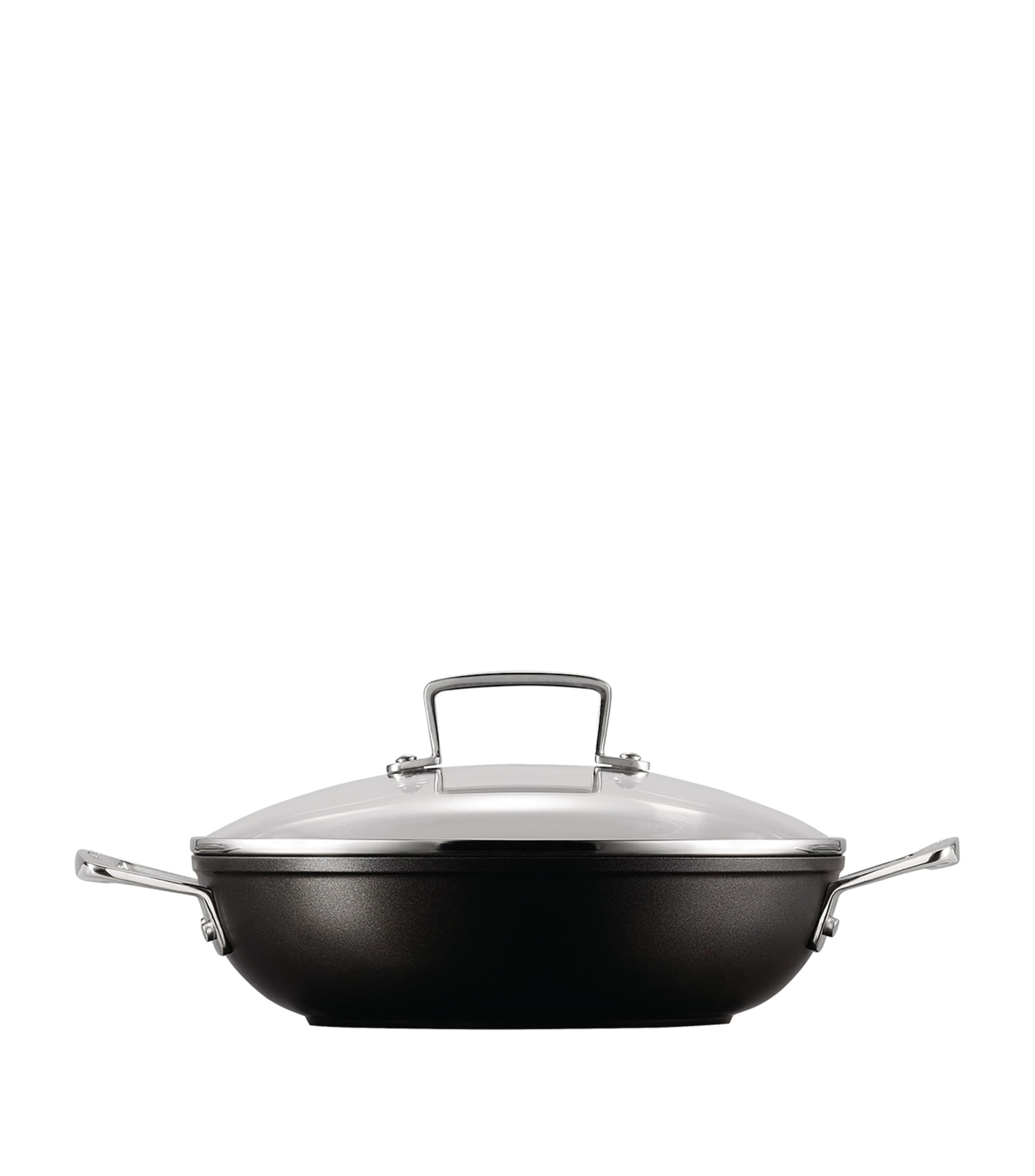 Le Creuset Toughened Non-Stick Shallow Casserole Dish (24cm) Black Image 2
