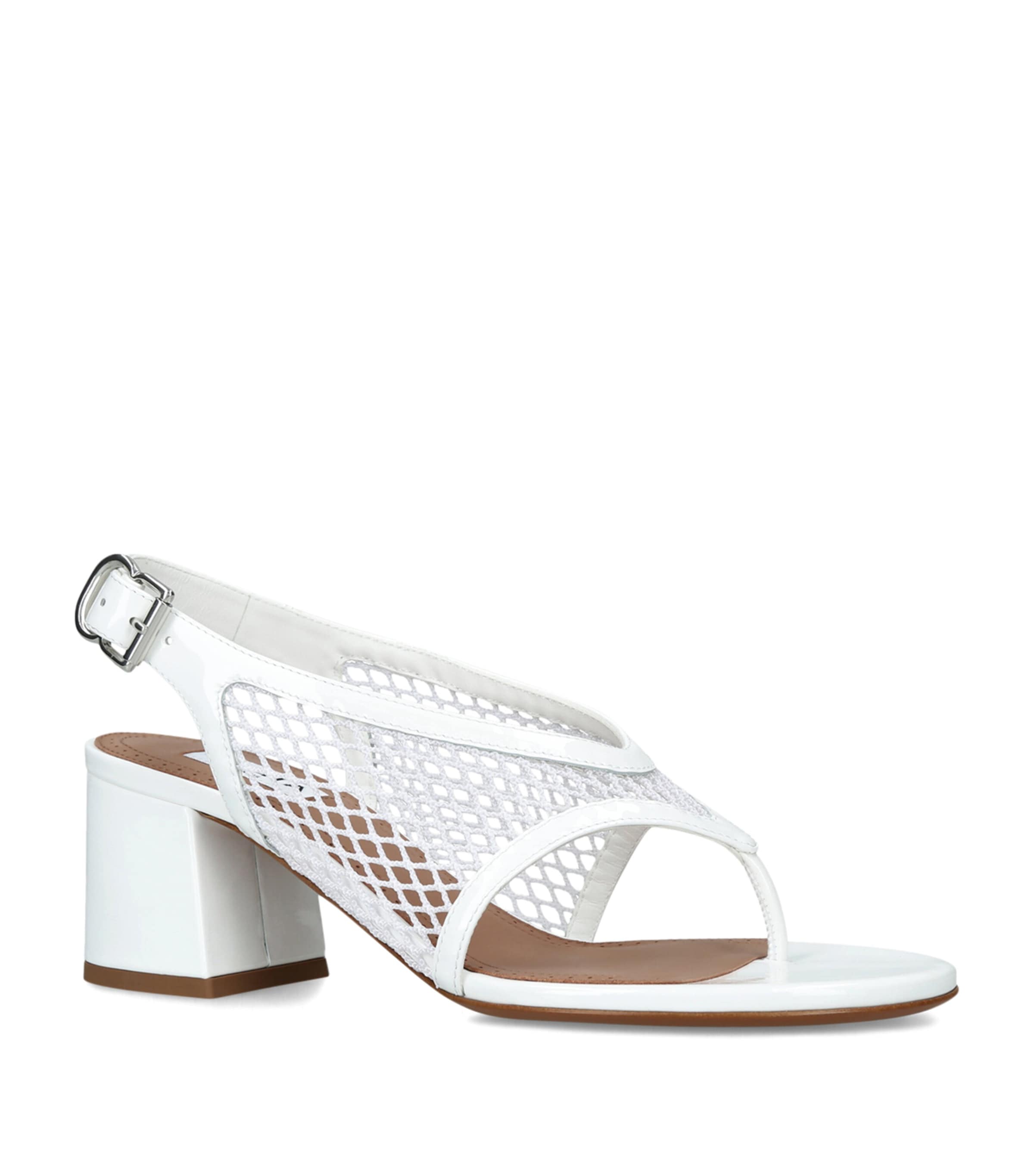 Alaïa Fishnet Sandals 55 White Image 2