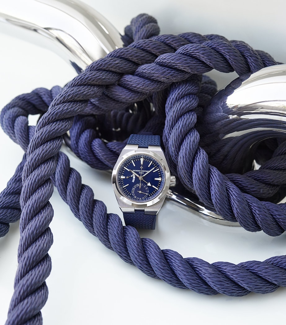 Vacheron Constantin Stainless Steel Overseas Dual Time Watch 41mm Blue Image 7