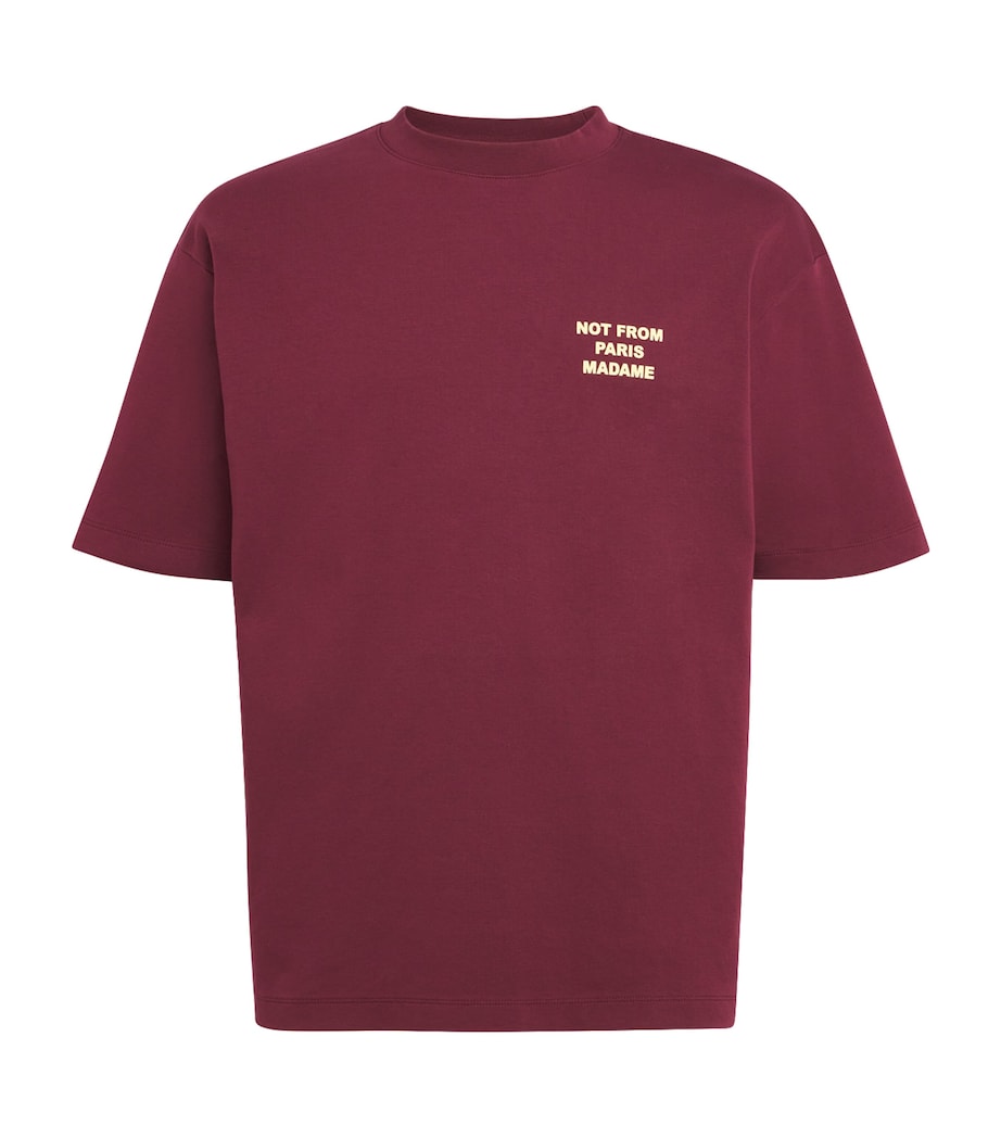 Cotton Graphic T-Shirt WN / WINE Image 1