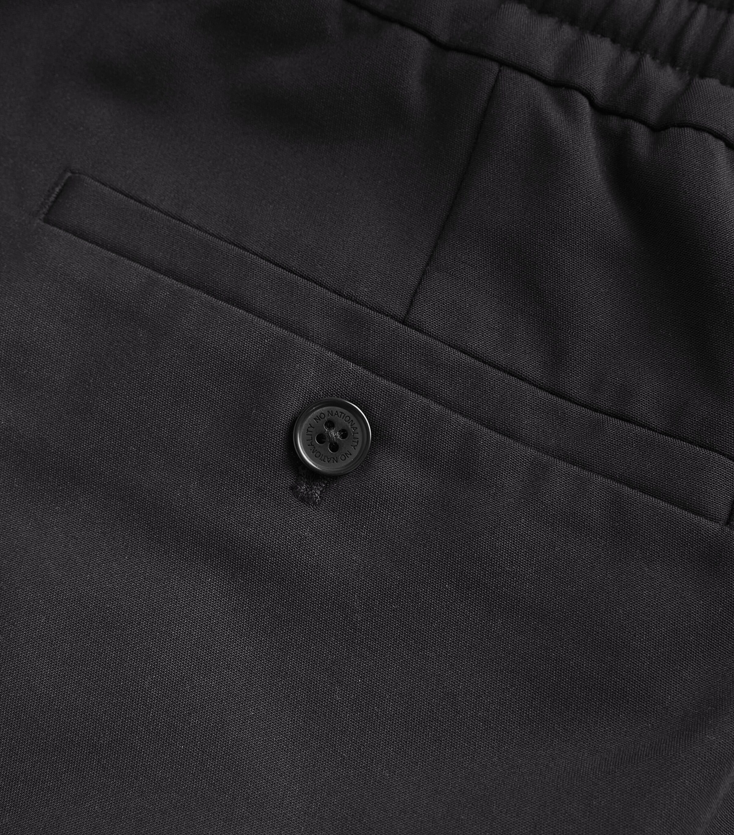 Organic Cotton-Blend Tapered Trousers BLACK #999 Image 5