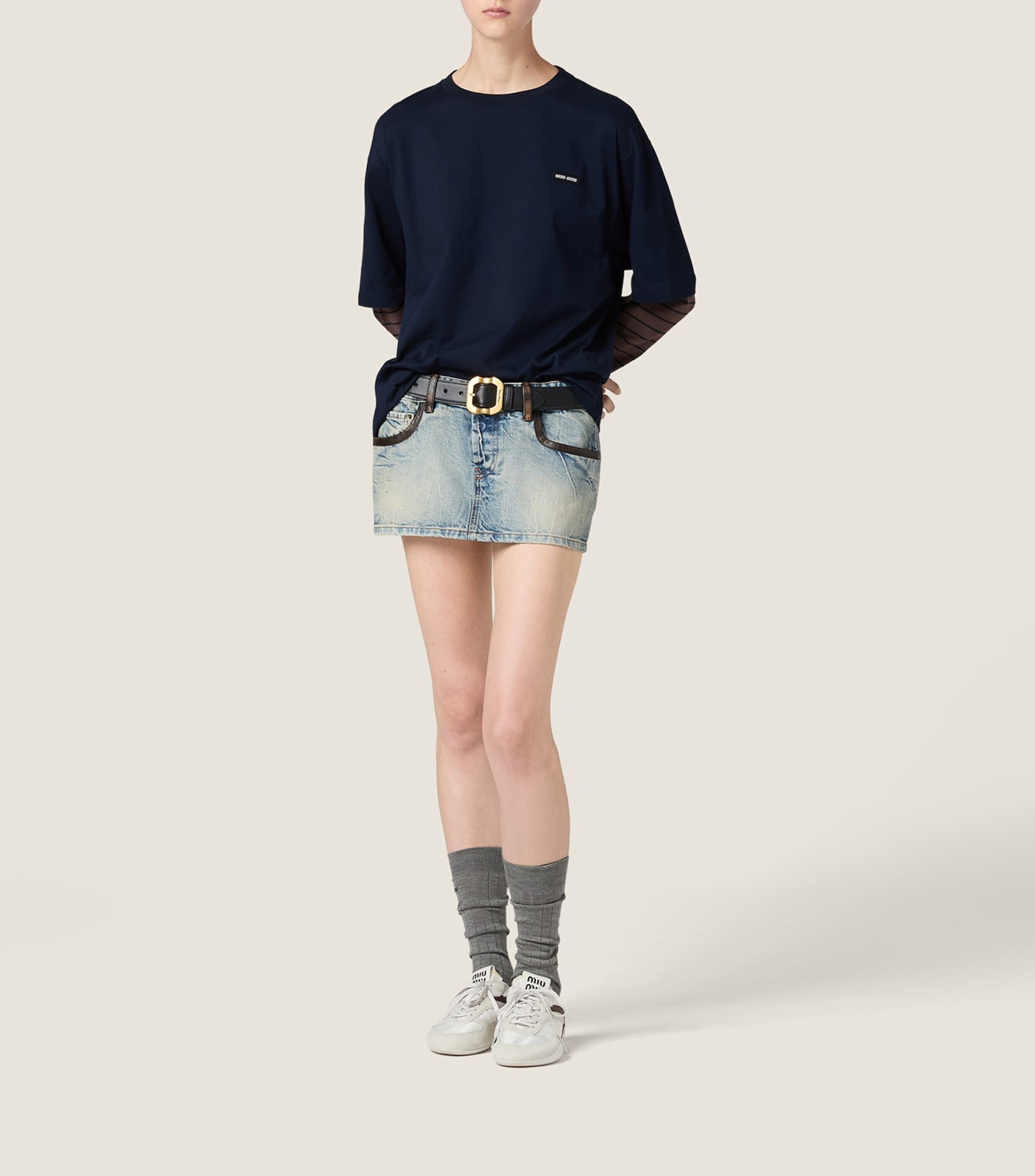 Cotton Long-Sleeve T-Shirt F057W Image 2