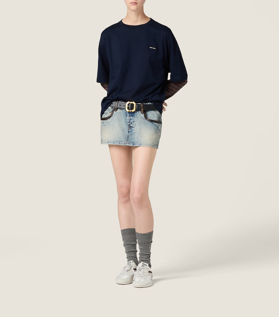 Cotton Long-Sleeve T-Shirt F057W Image 2