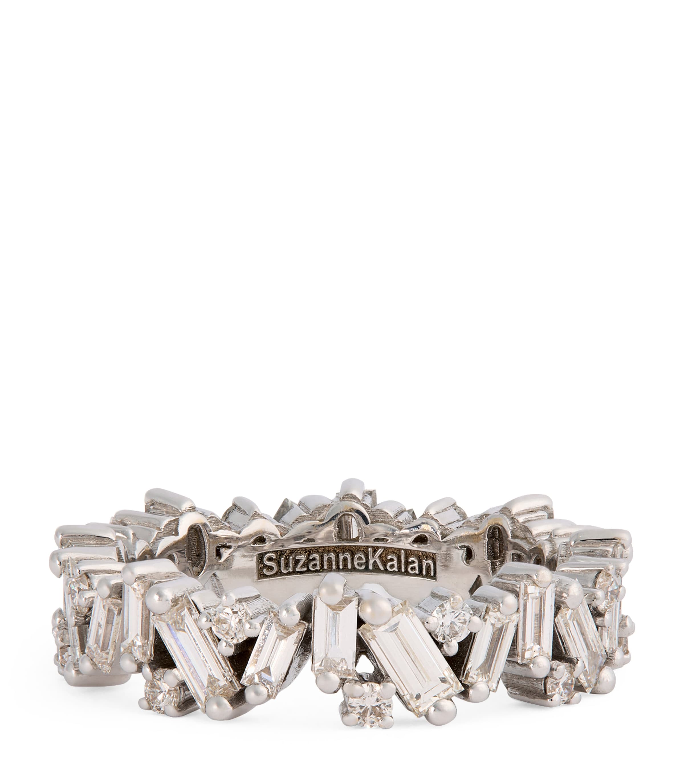 Suzanne Kalan White Gold And Diamond Frenzy Ring In Metallic