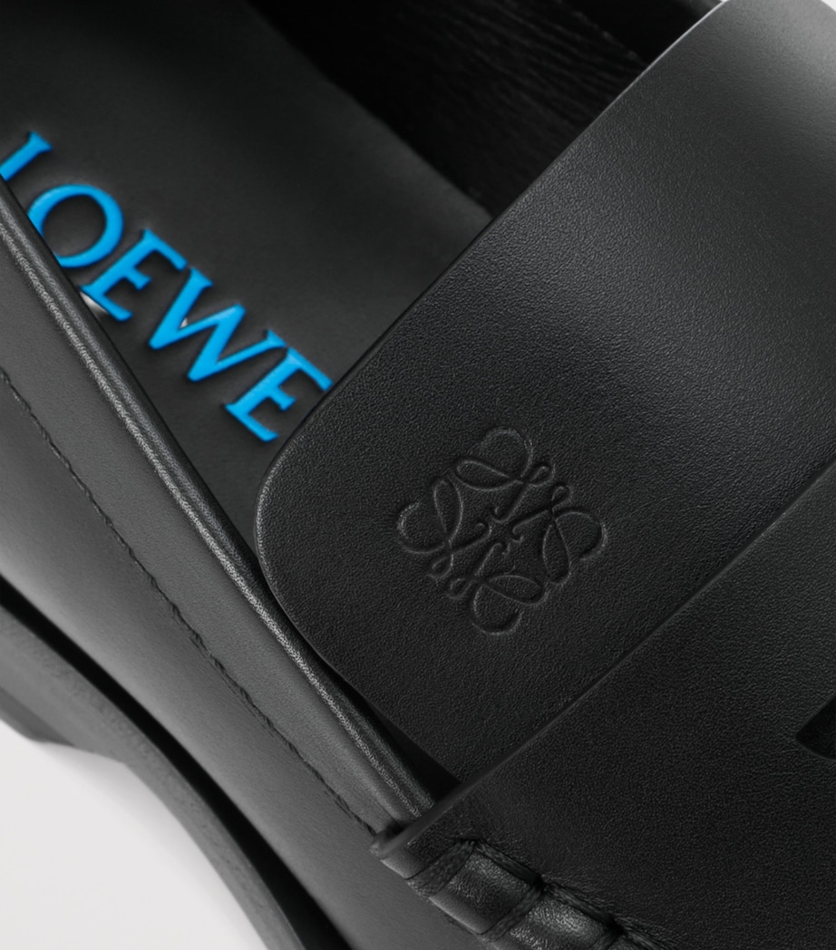 LOEWE Calfskin Bobine Loafers Black Image 4