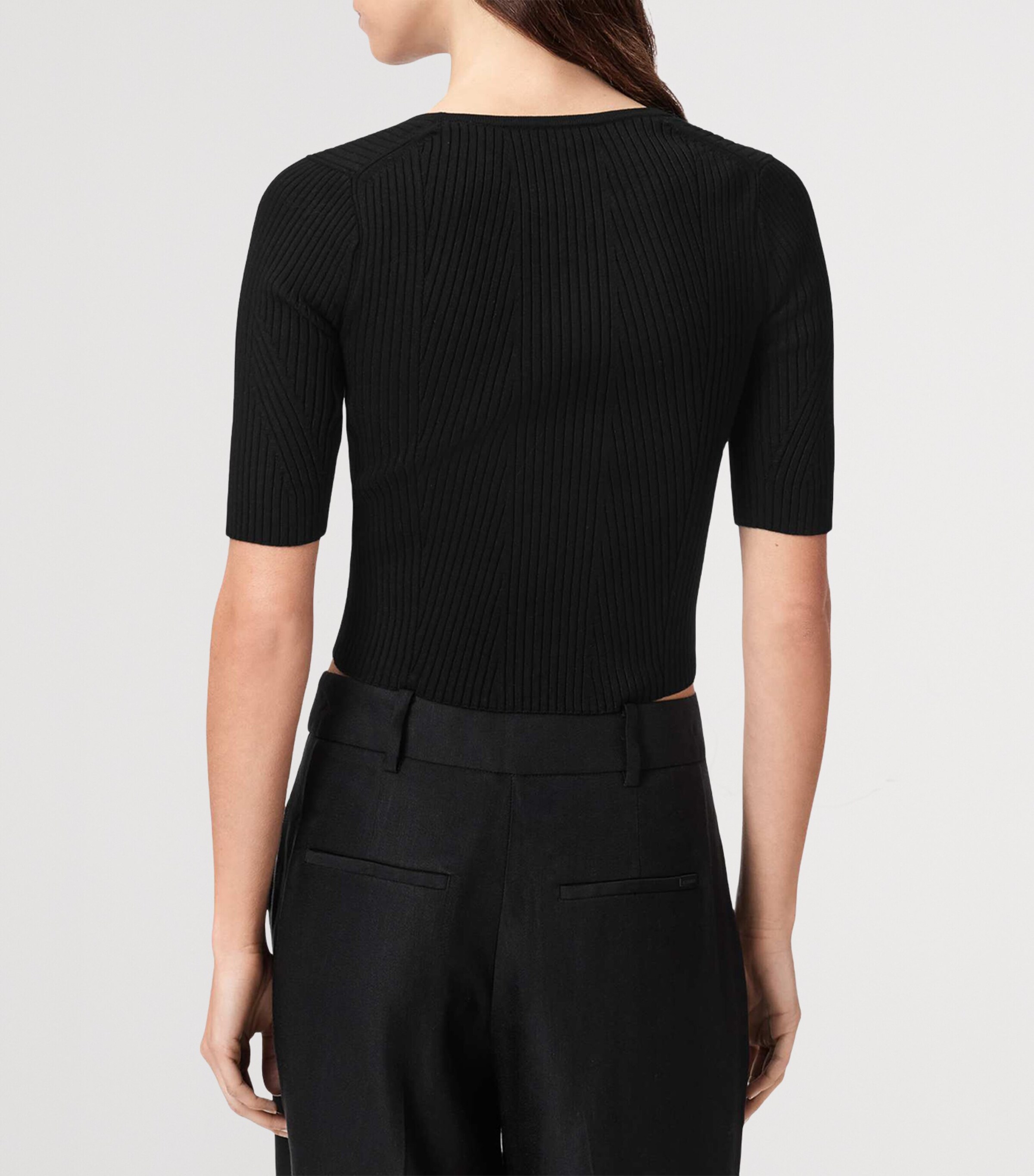 AllSaints Womens Cruz Hally Top Black Image 4