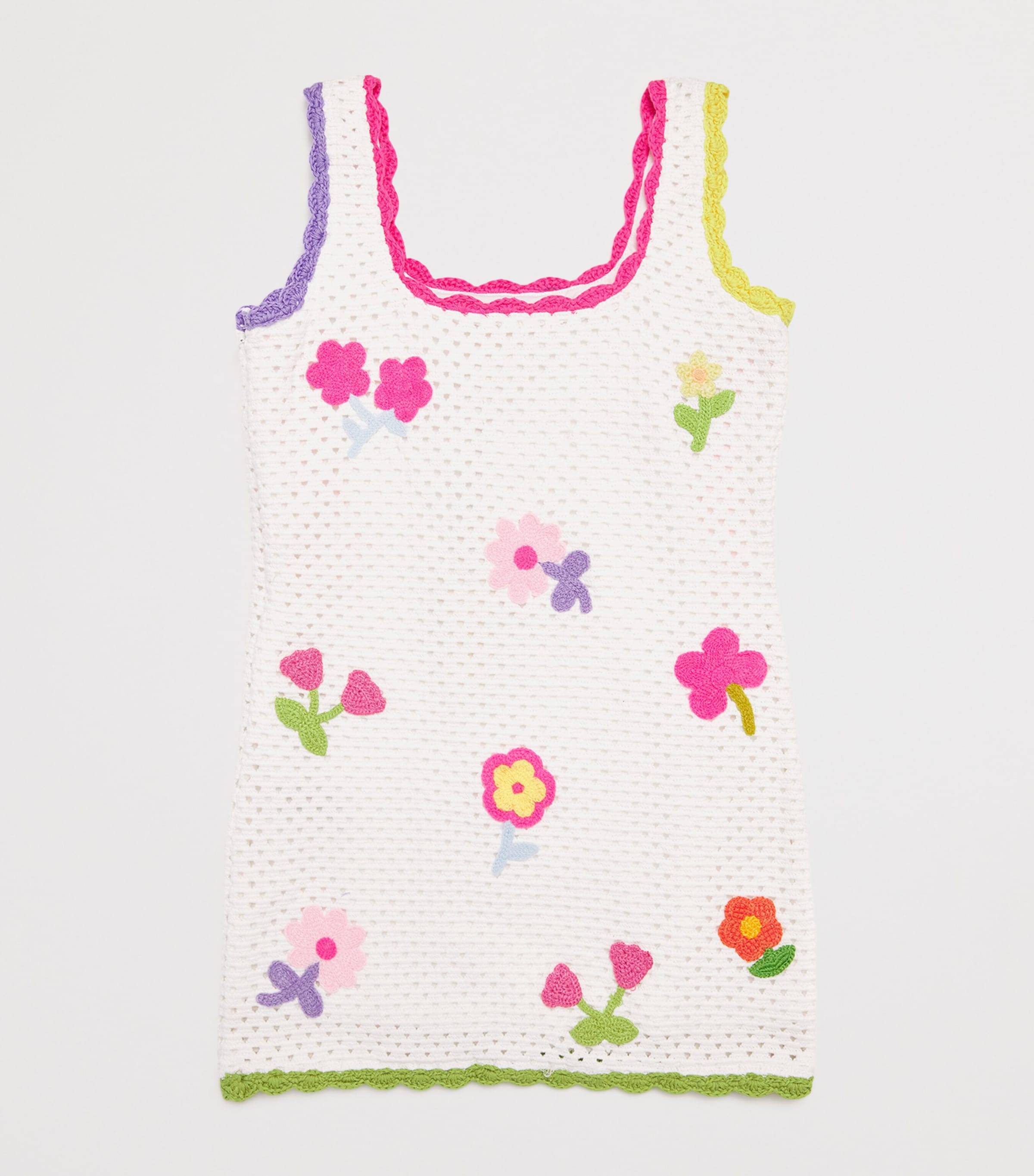 Cotton Crochet Daisette Dress (3-16 Years) MULTI Image 2