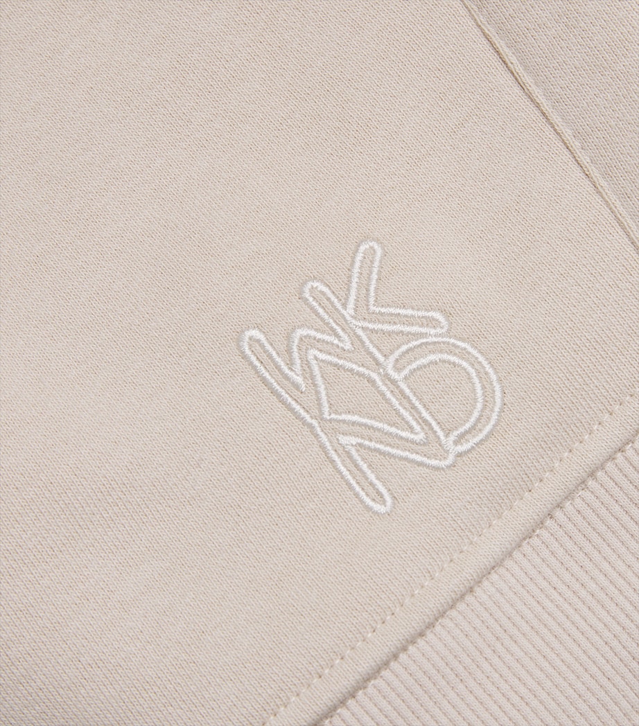 Cotton-Blend Embroidered-Logo Sweatshirt BEIGE Image 5