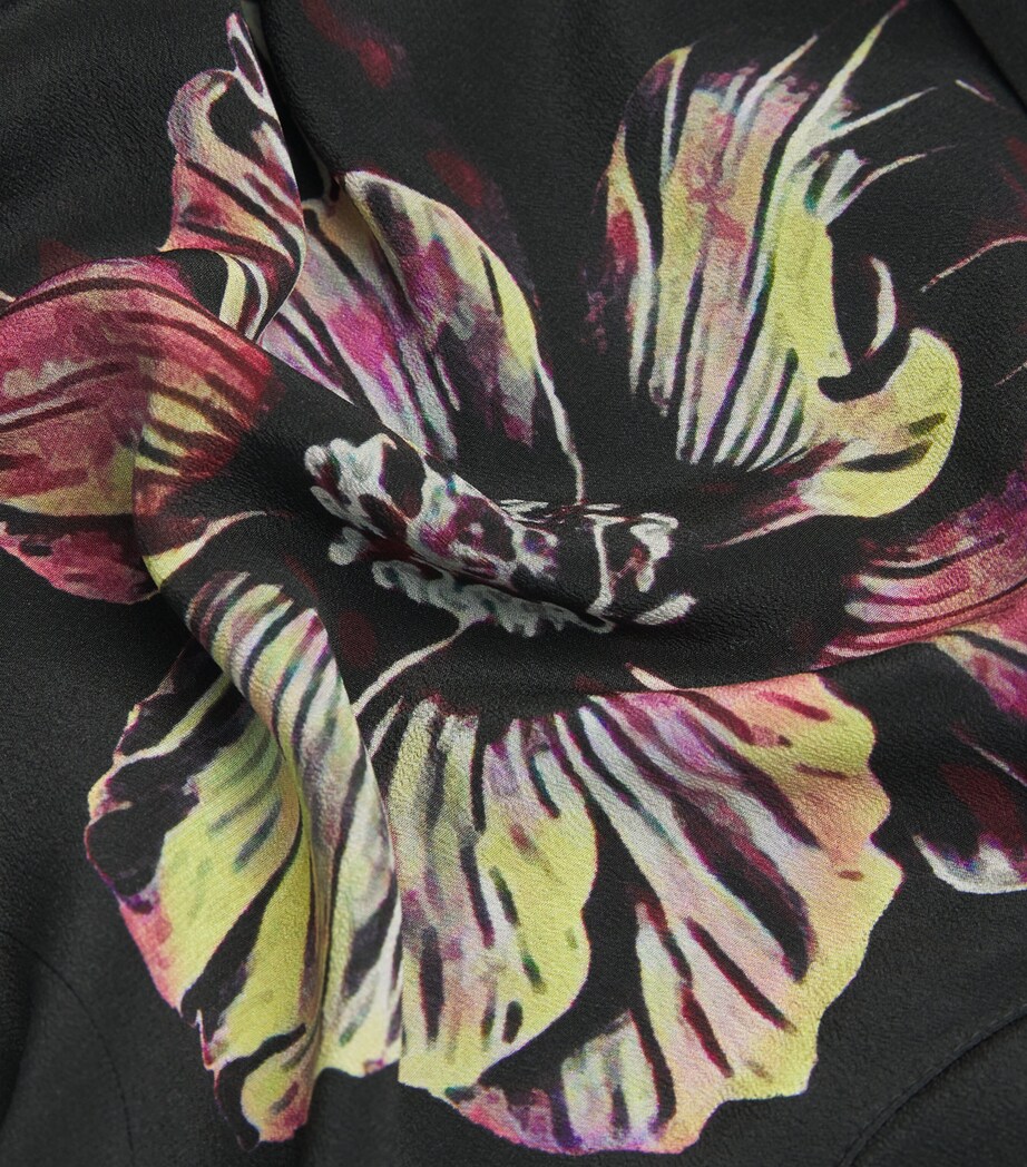 Yohji Yamamoto Mens Silk Flower Blazer Black Image 5