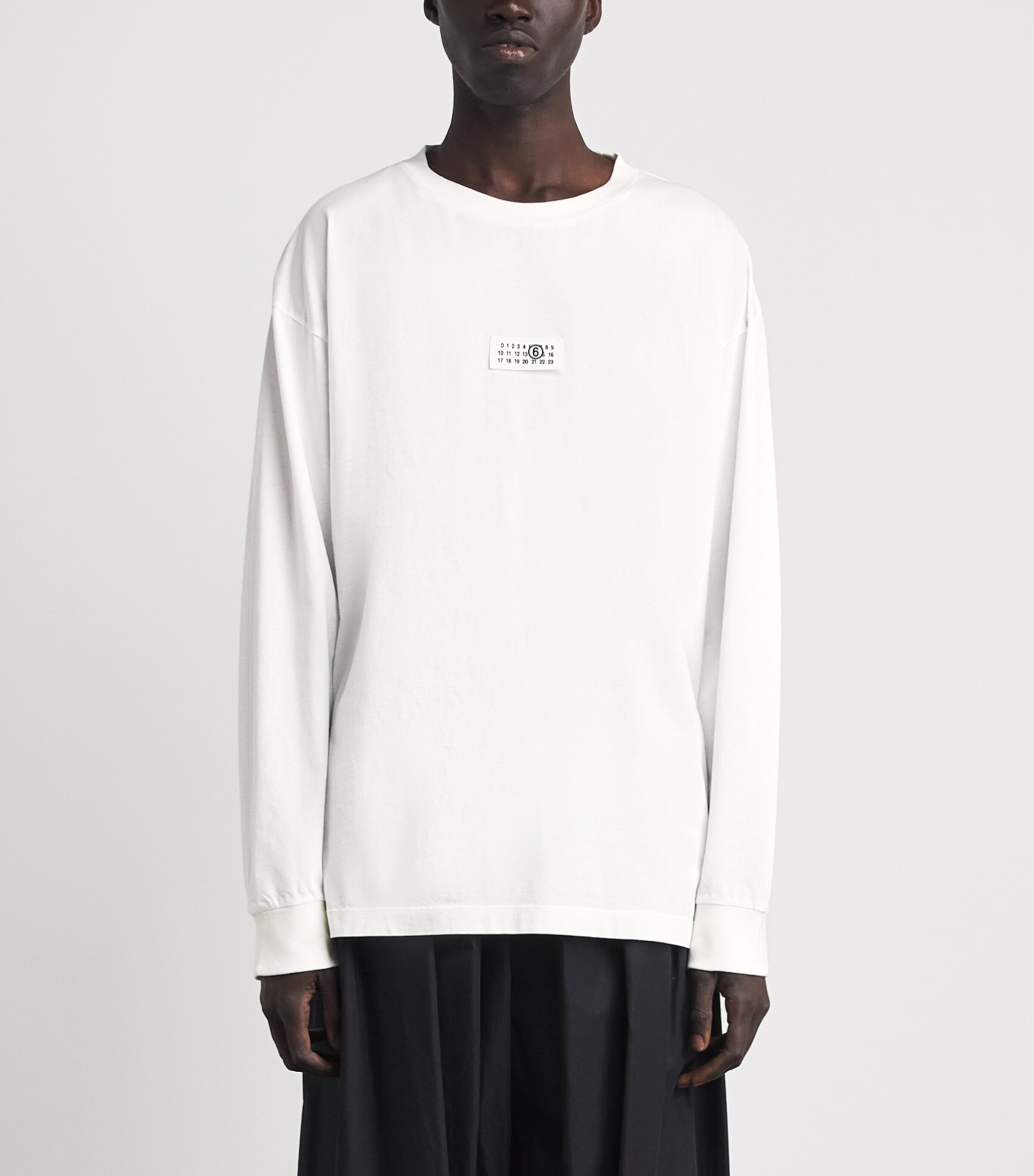 MM6 Maison Margiela Mens Cotton Numerical Logo T-Shirt White Image 4