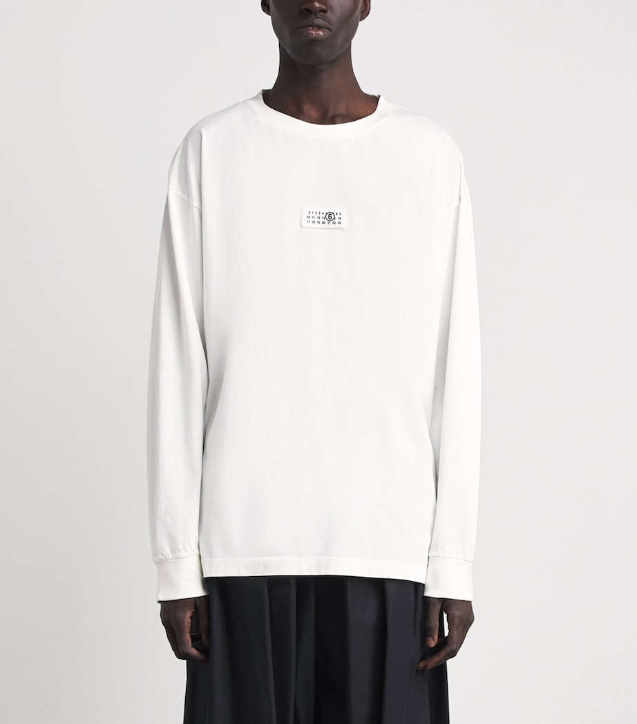 MM6 Maison Margiela Mens Cotton Numerical Logo T-Shirt White Image 4