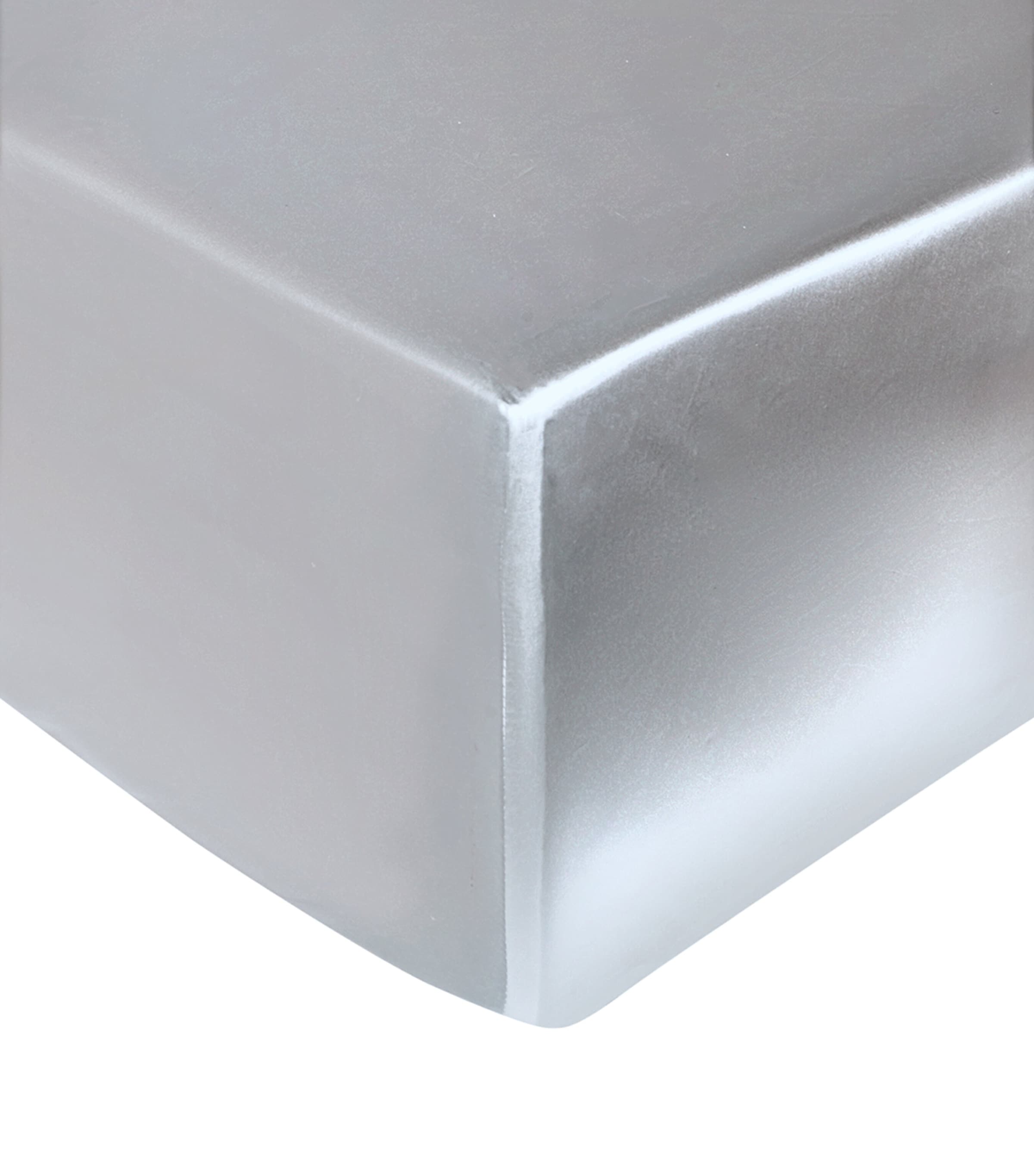 Silk Super King Flat Sheet (280cm x 310cm) SILVER GREY Image 1