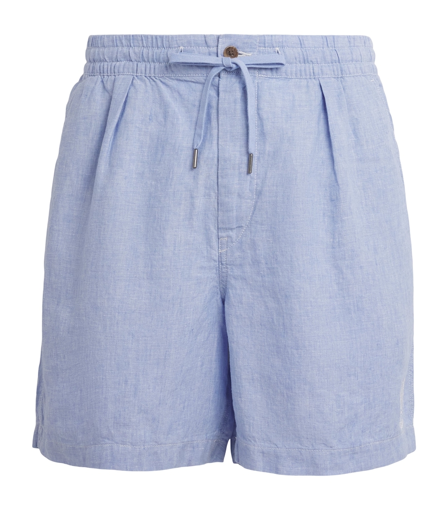 Polo Ralph Lauren Mens x Wimbledon Linen Shorts Office Blue Image 1
