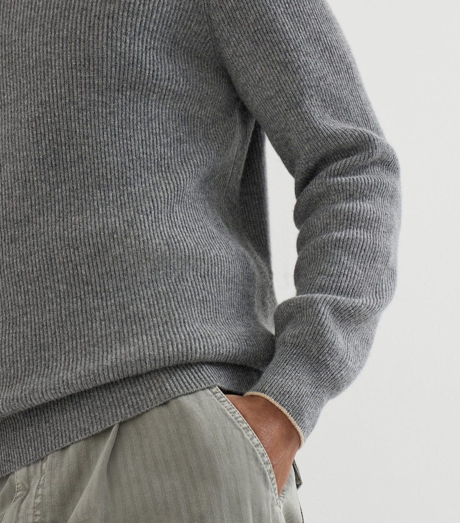 Brunello Cucinelli Mens Cashmere English Rib Sweater Image 6