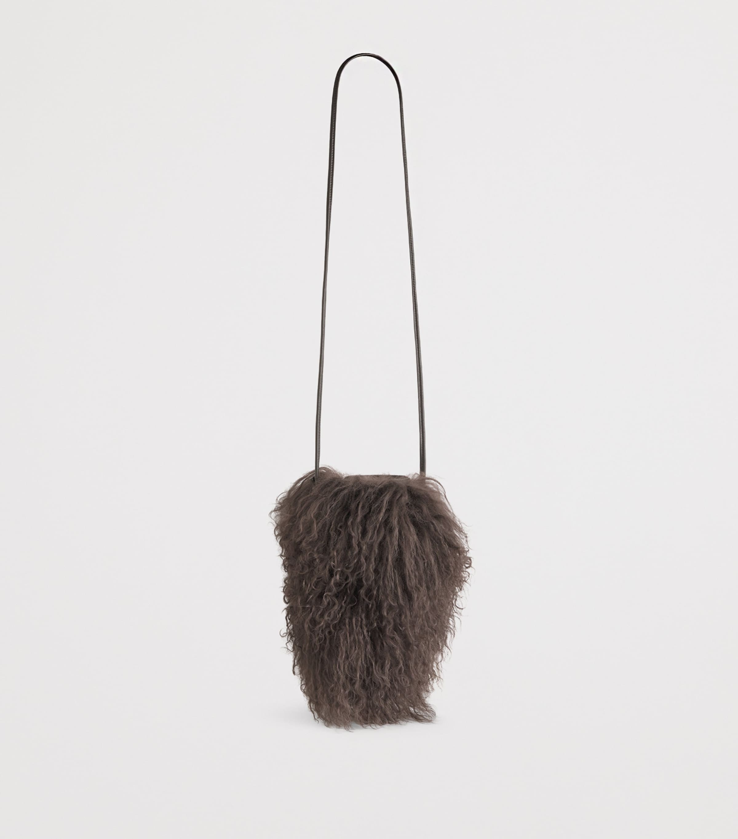Long-Haired Shearling Phone Pouch A2009 Image 3
