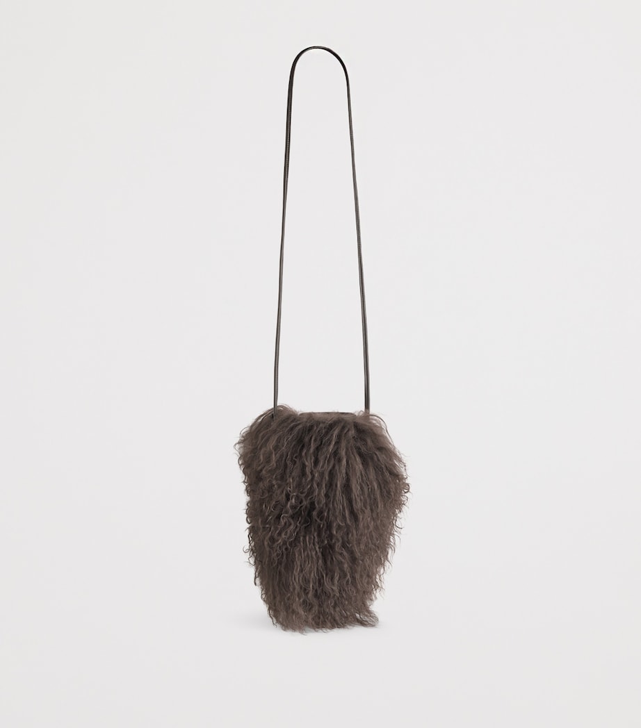 Long-Haired Shearling Phone Pouch A2009 Image 3