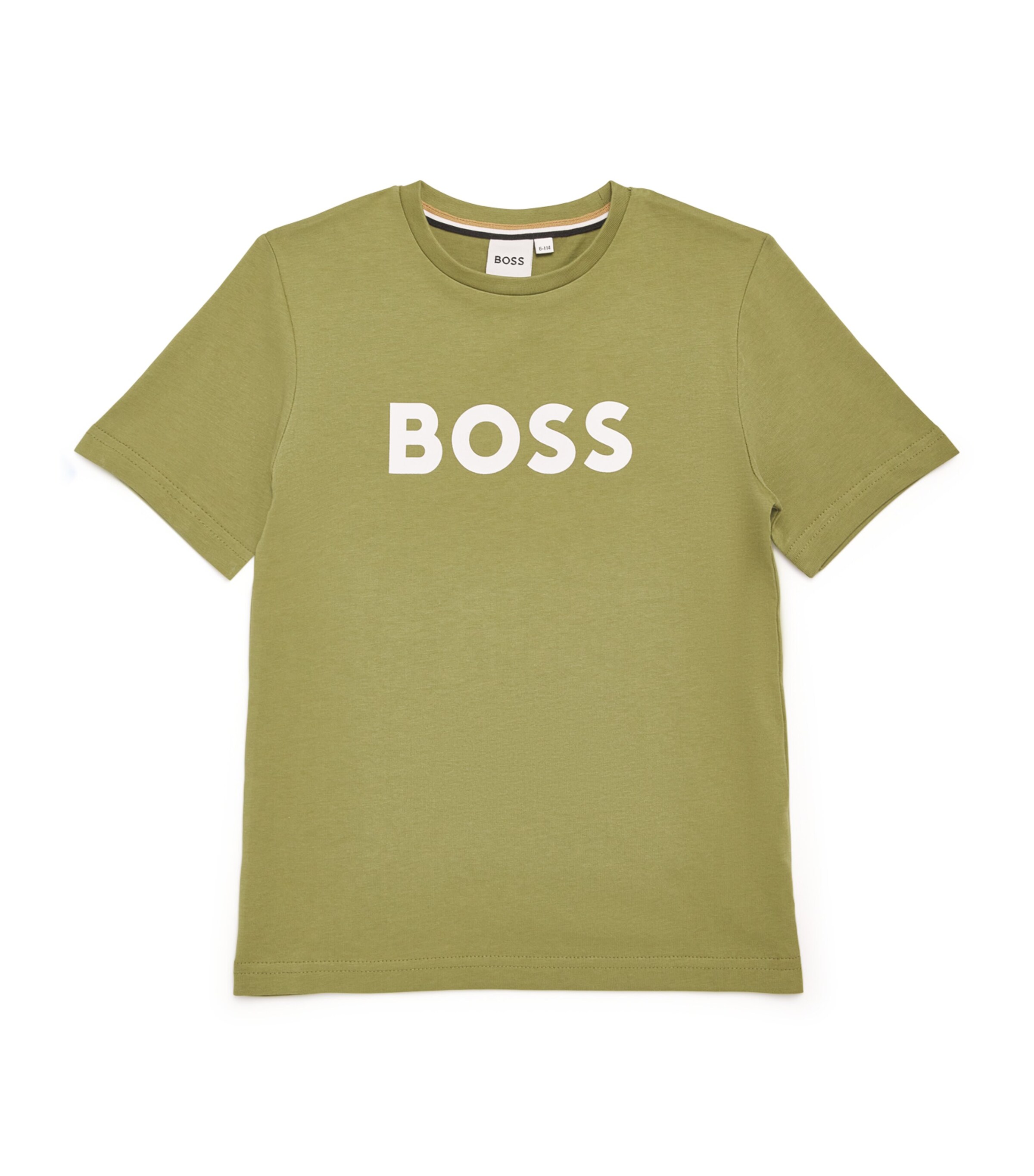BOSS Kidswear Cotton Logo T-Shirt (6-16 Years) Dark Green Image 1