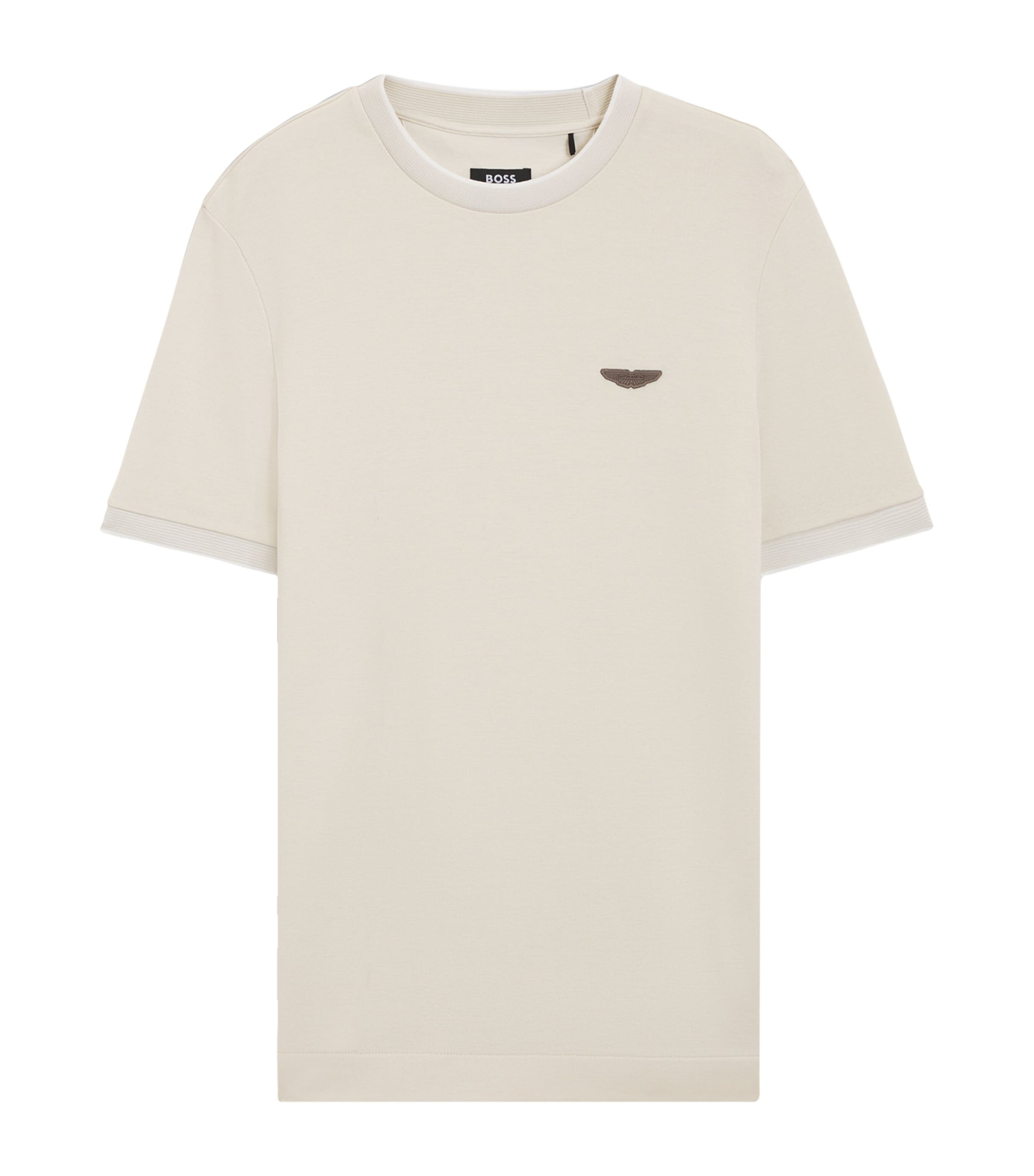 BOSS Mens x Aston Martin Cotton-Wool T-Shirt Image 1