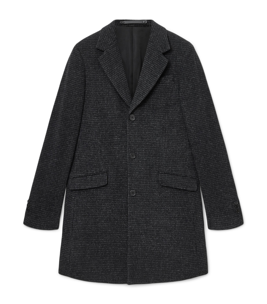 Wool-Blend Slim Caspian Coat CINDER BLACK MARL Image 1