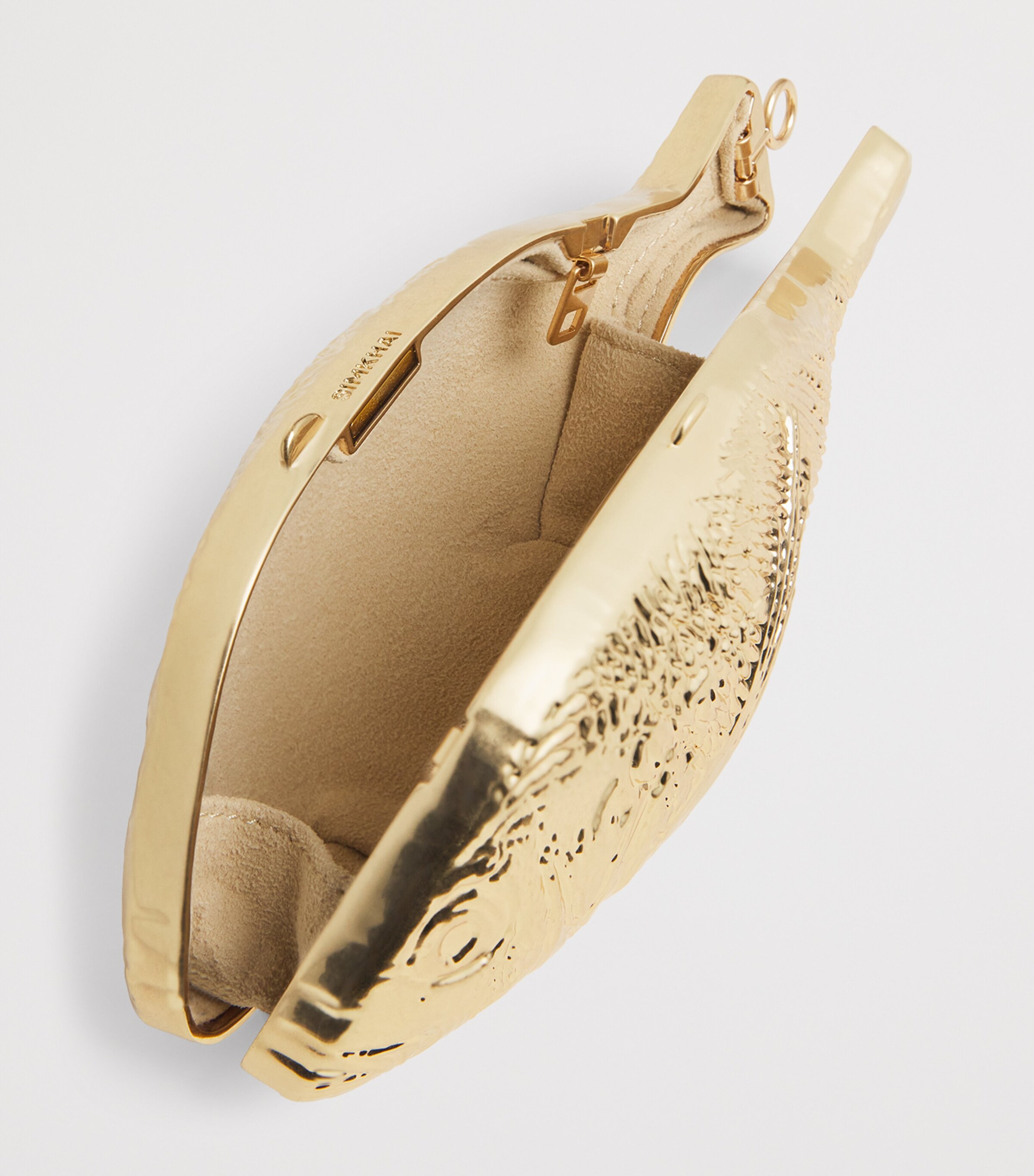 Simkhai Metal Splash Clutch Bag Gold Image 5