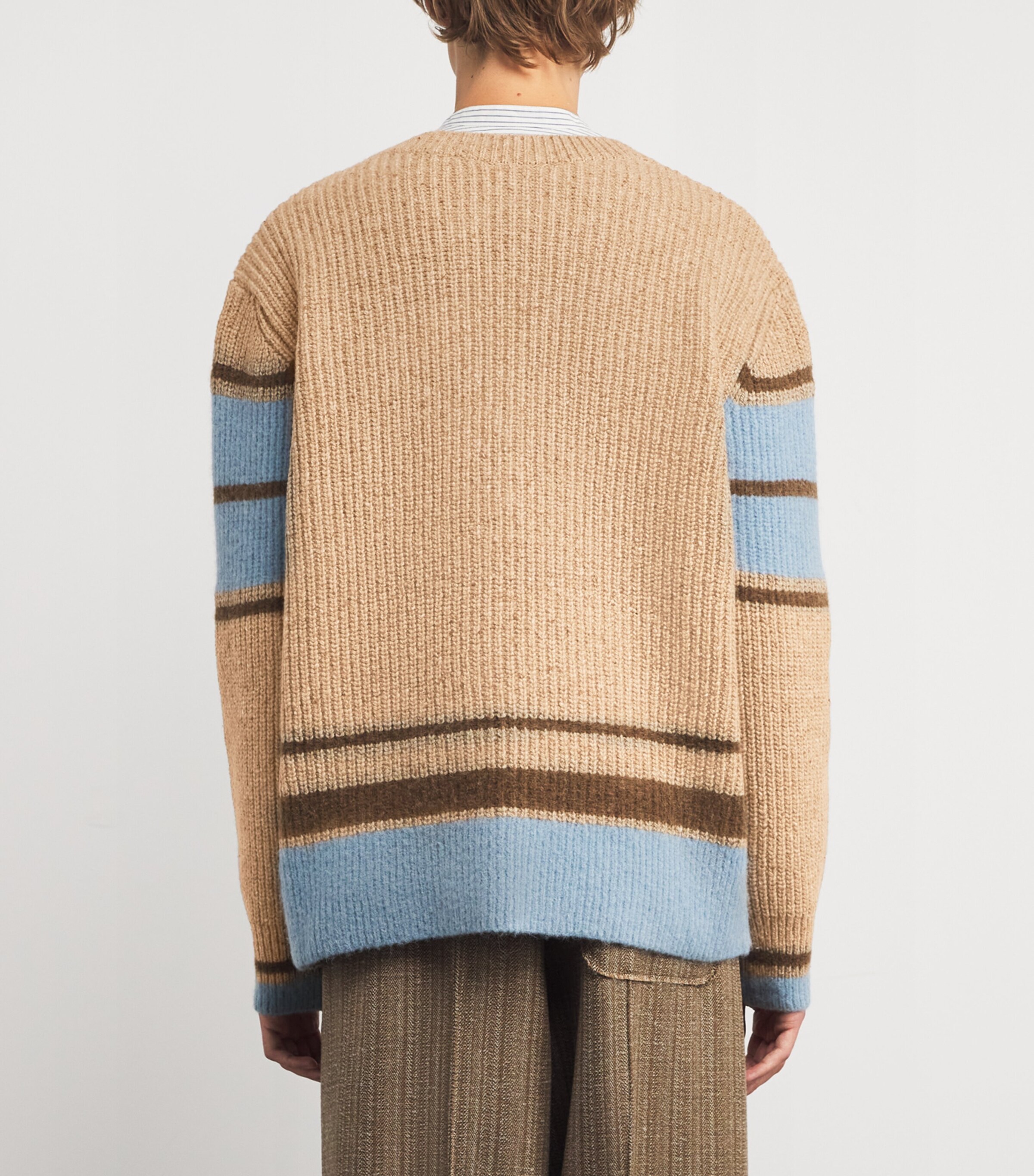 Wool-Blend College Sweater 280 - CAMEL Image 4