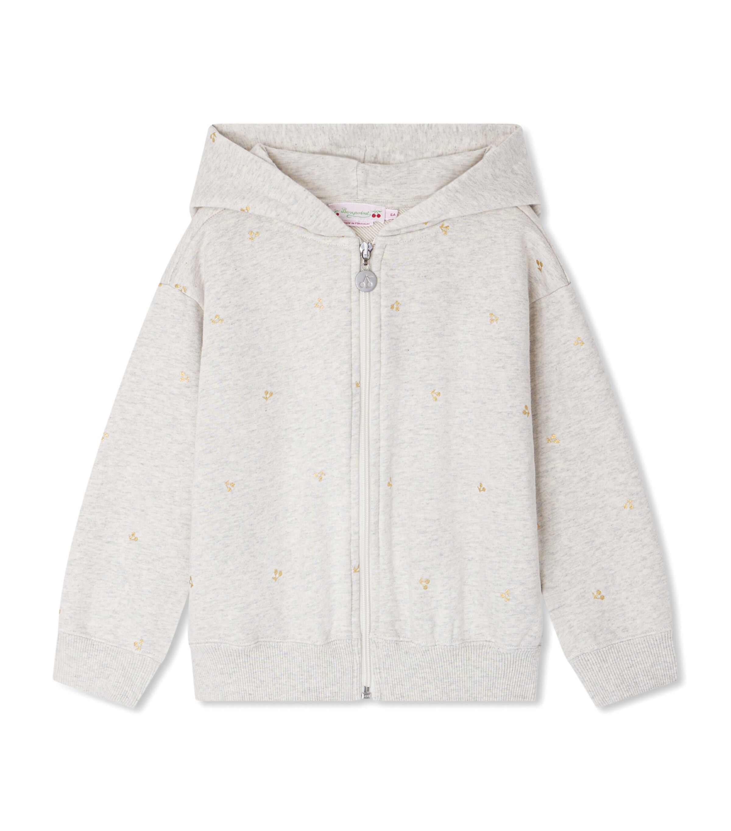 Bonpoint Cotton Zip-Up Cherry Hoodie (4-8 Years) | Kids New In | Girls Clothing | Sweatshirts & Hoodies | Designers | Bonpoint