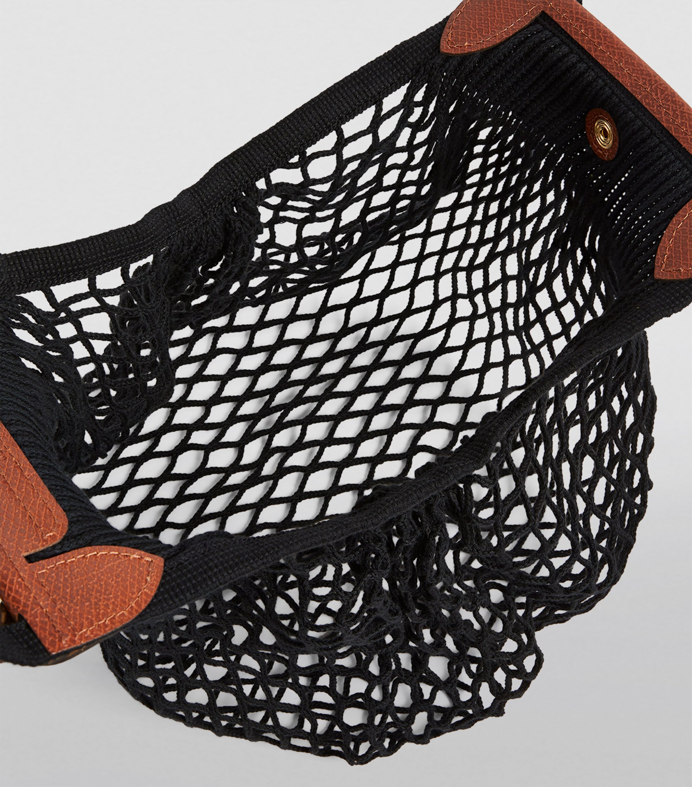 Large Le Pliage Filet Mesh Bag 001 BLACK Image 6