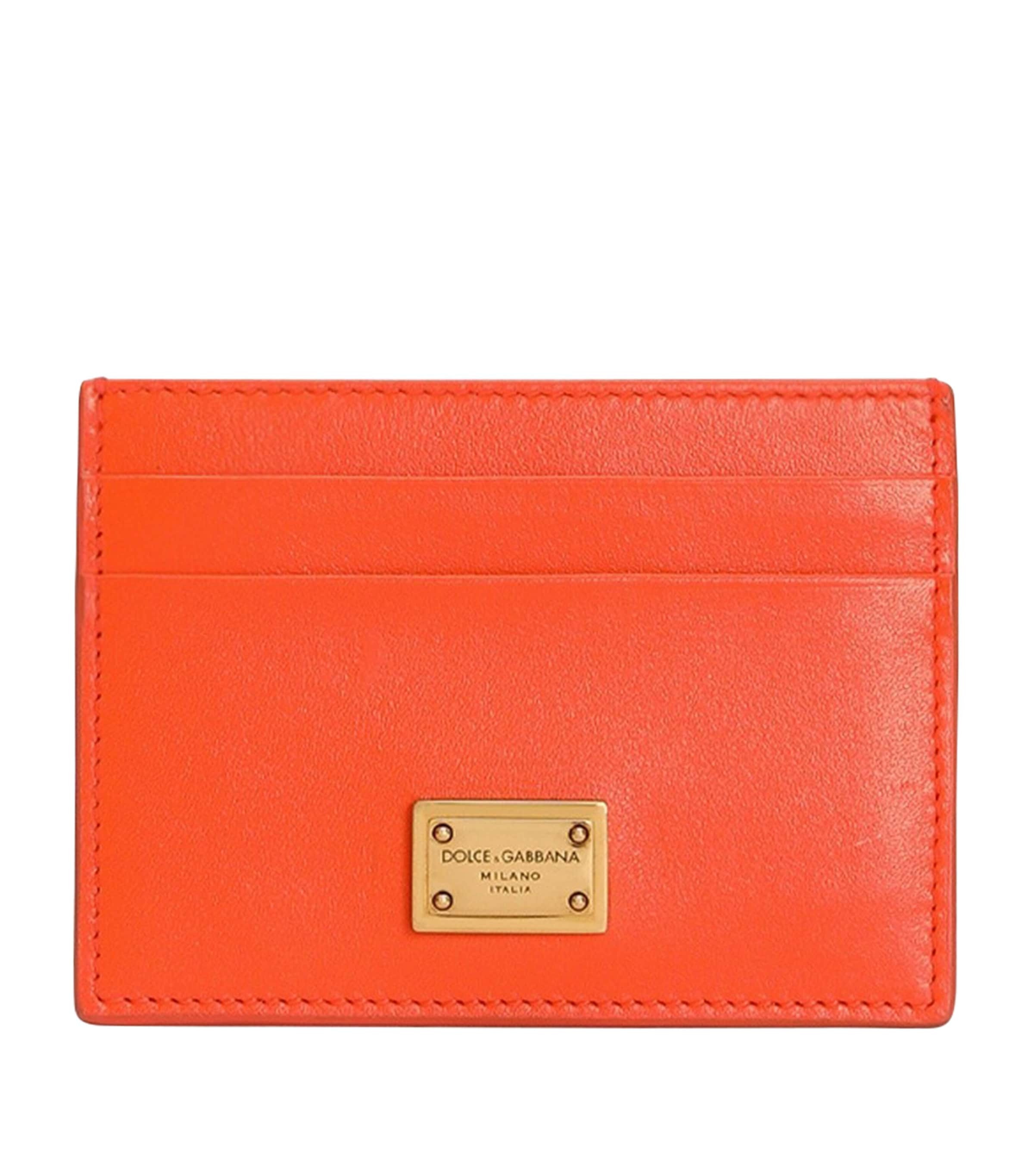 Dolce&Gabbana Leather Card Holder Orange Image 1
