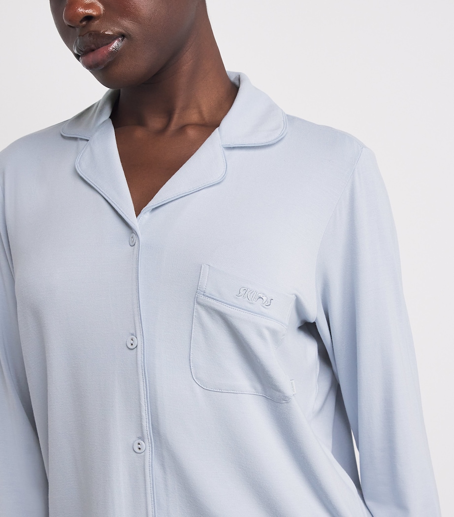 Modal-Blend Long-Sleeve Pyjama Set ZEN BLUE Image 4