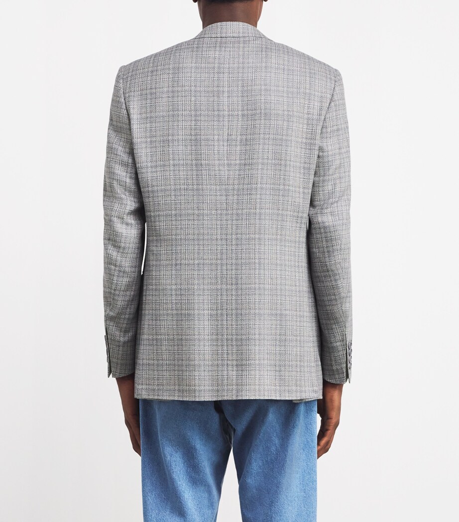 Silk-Wool Check Blazer 119 Image 4