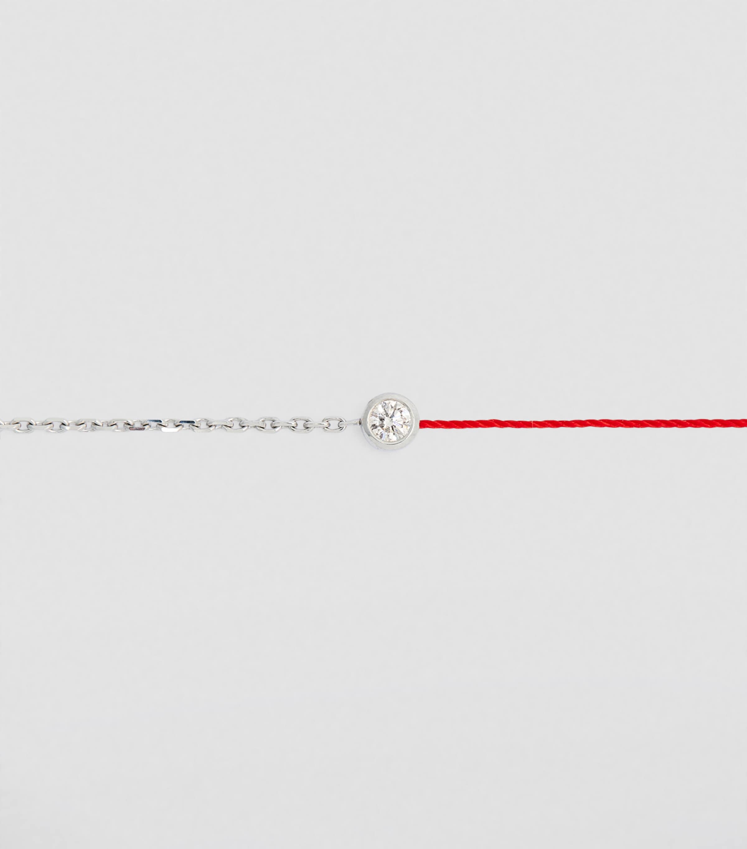 White Gold and Diamond Pure Double Bracelet RED Image 2