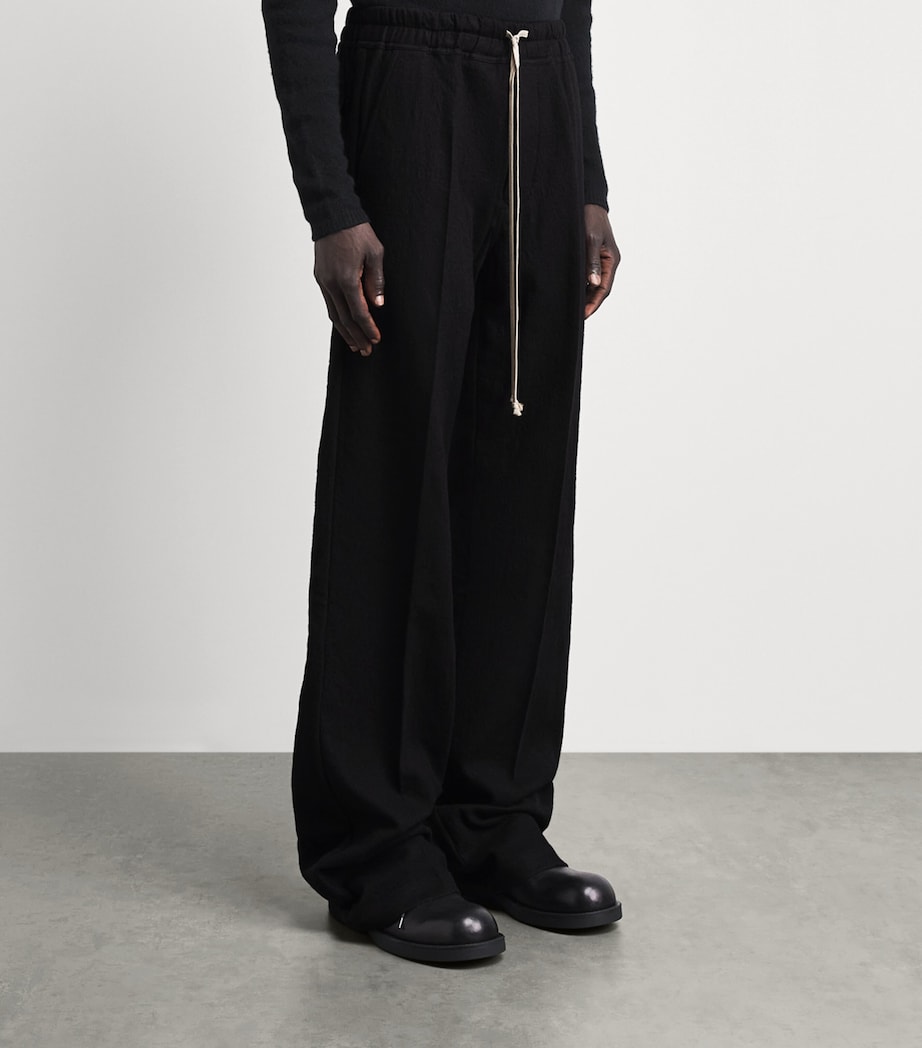 Rick Owens Mens Cotton-Wool Dietrich Sweatpants Black Image 4