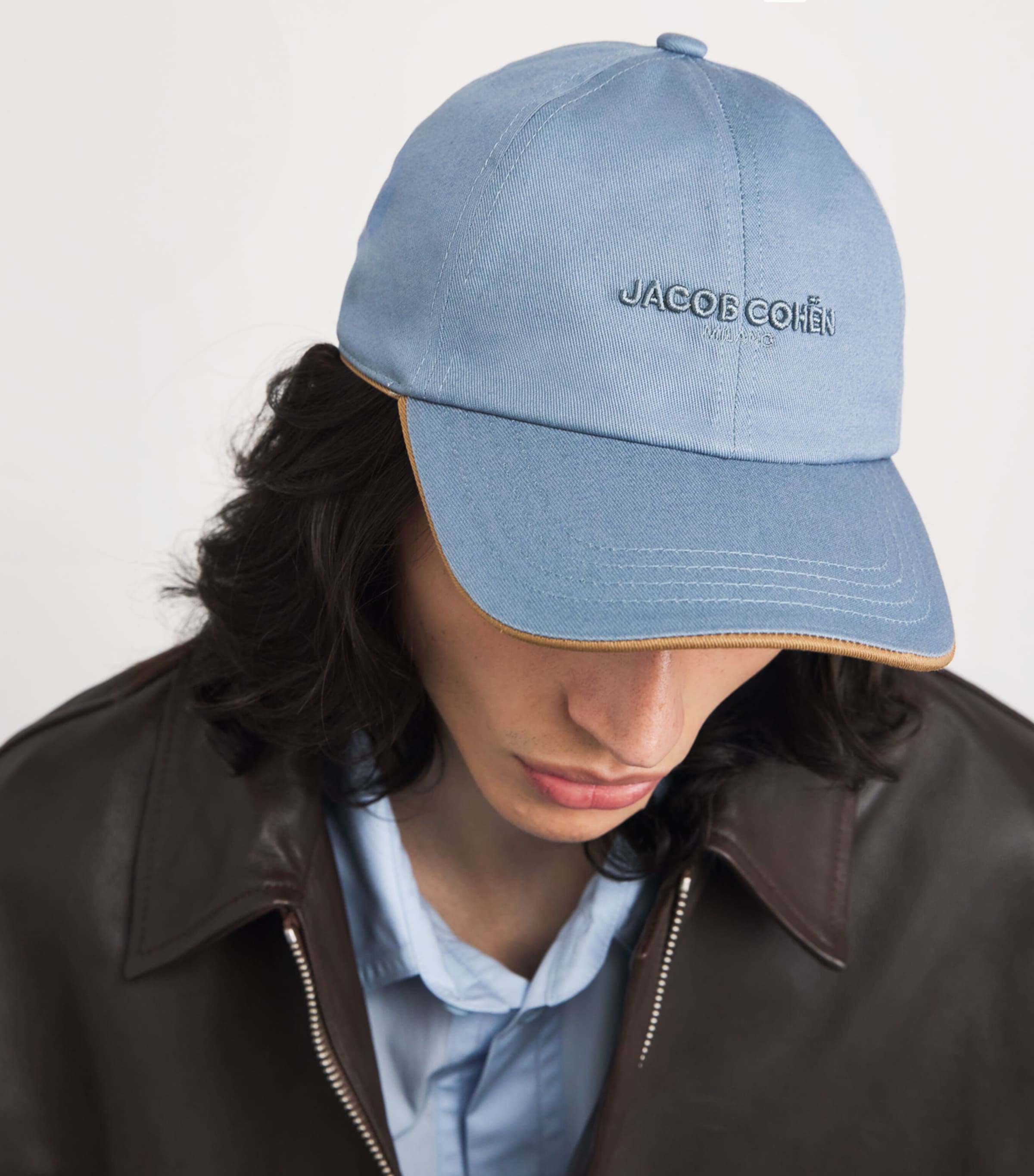 Cotton Logo Baseball Cap W35 - PALE BLUE Image 2
