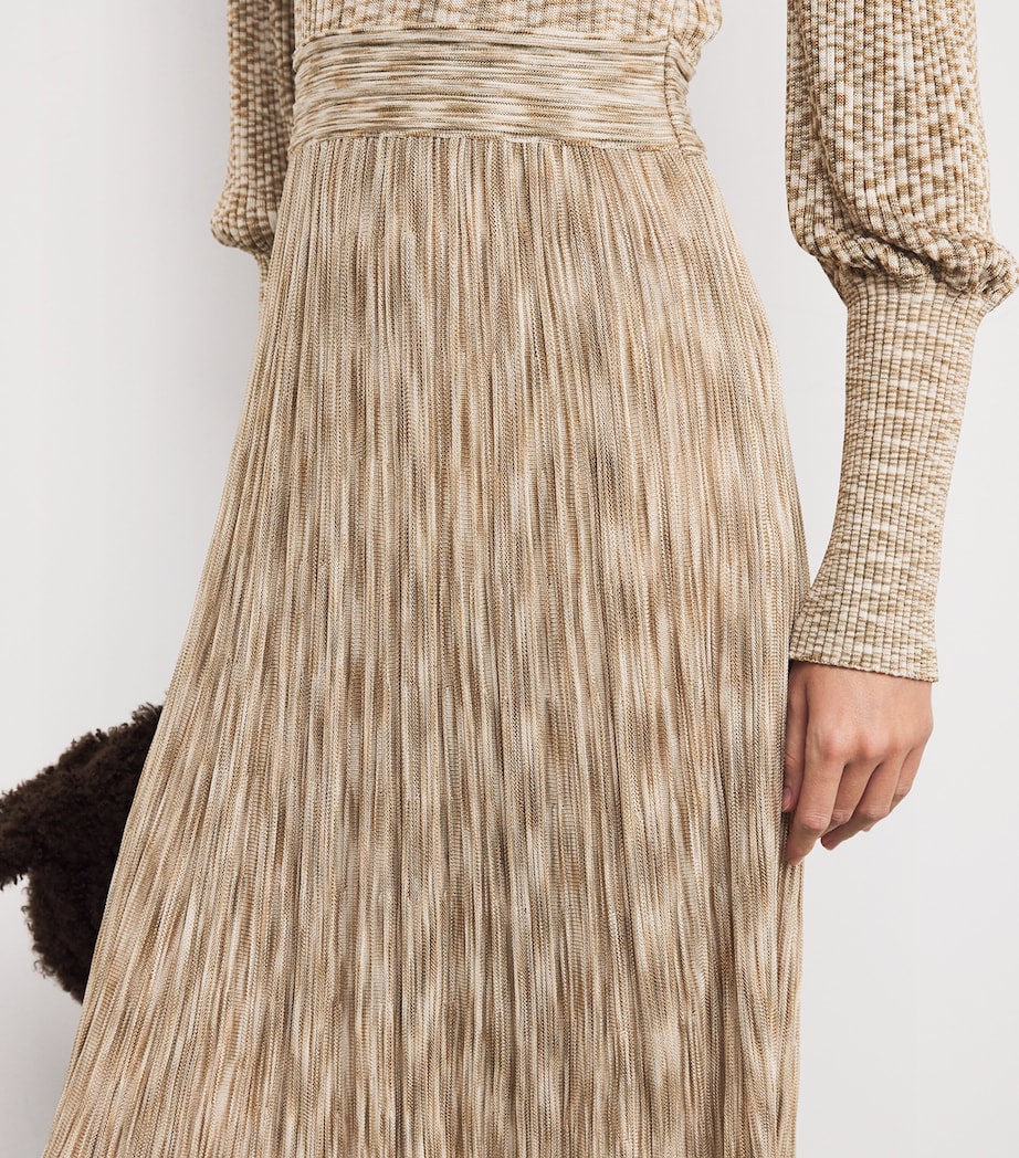 Knitted Saoirse Midi Dress 413 NATURAL-CAMEL Image 6
